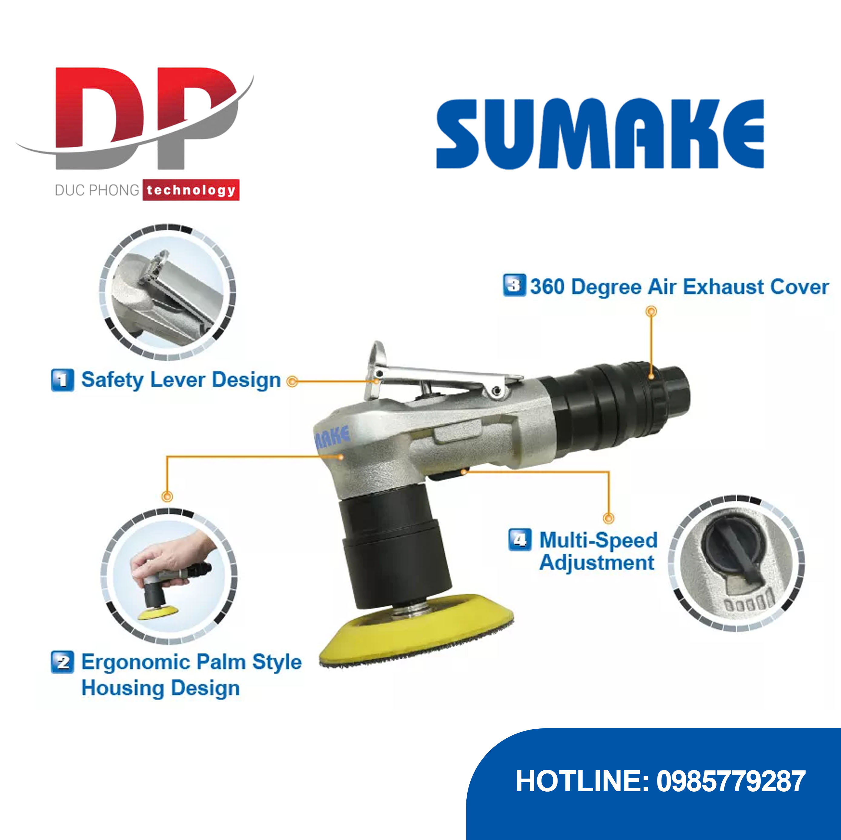 Máy cắt hơi góc mini 3 inch Sumake ST-CT110