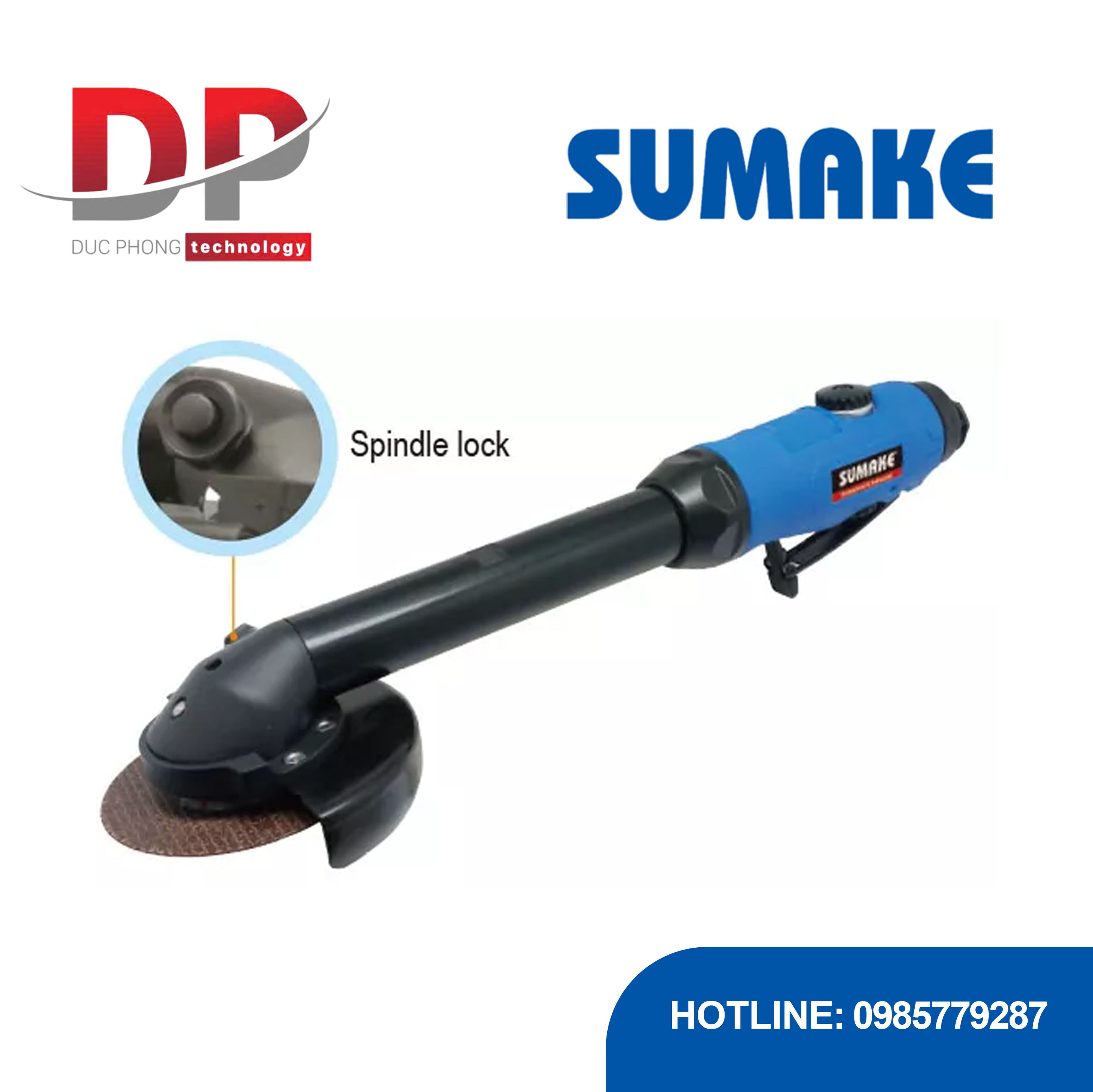 Máy cắt/mài hơi góc, trục dài 4 inch, đảo chiều, Sumake ST-7841SL