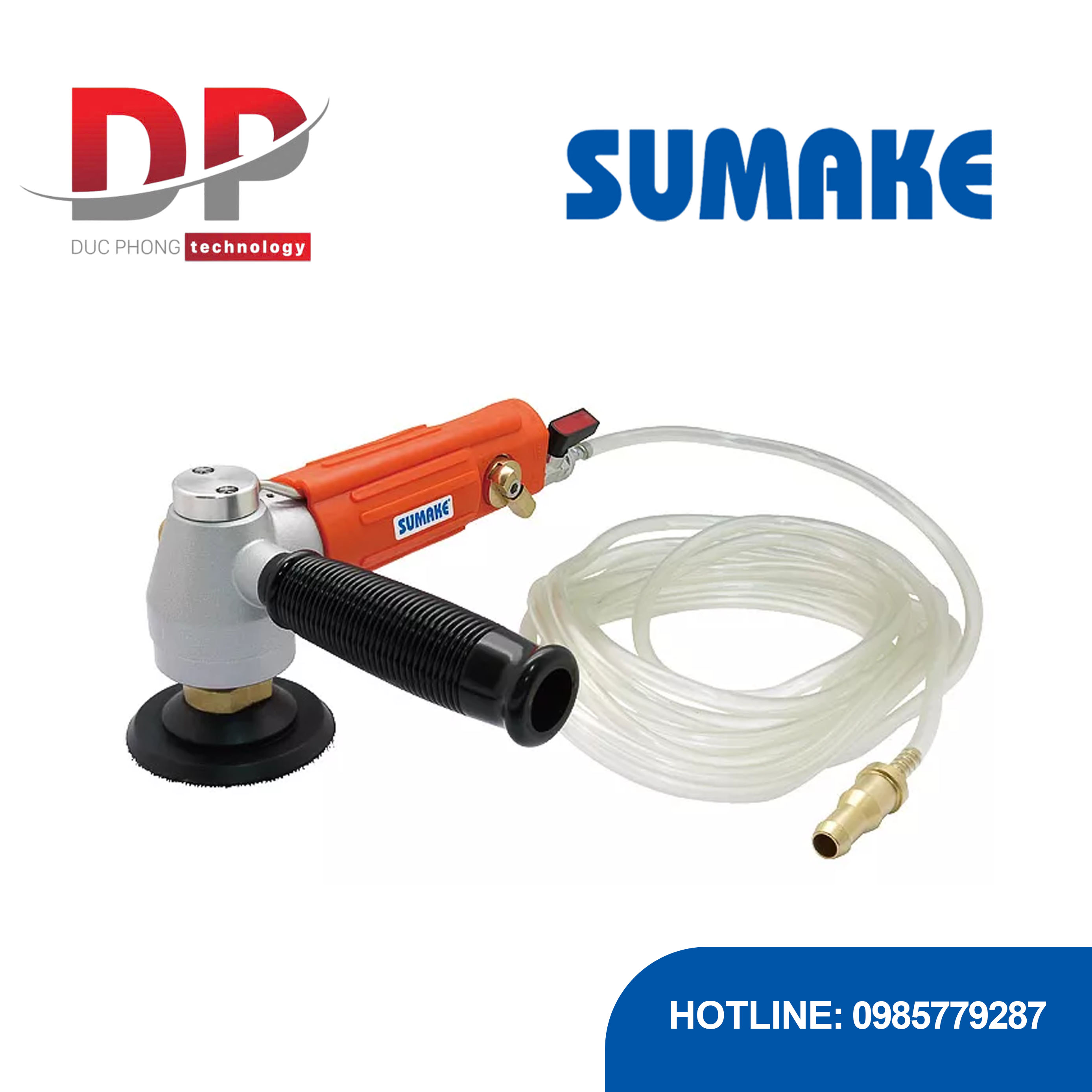Máy chà nhám hơi đá ướt 3 inch, có ống cấp nước, Sumake ST-77492