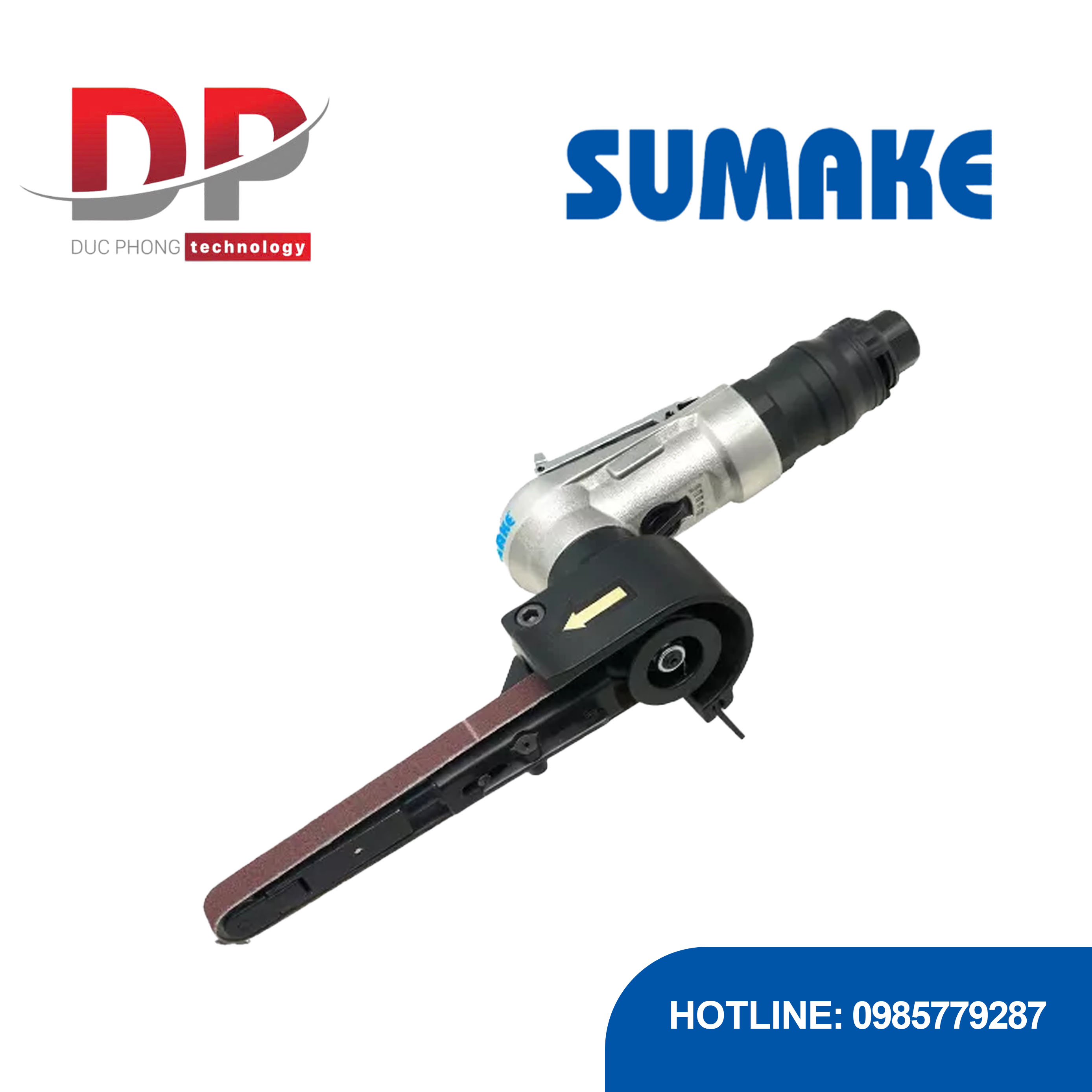 Máy chà nhám hơi dây đai cầm tay mini, 13 x 330 mm, Sumake ST-BS100D