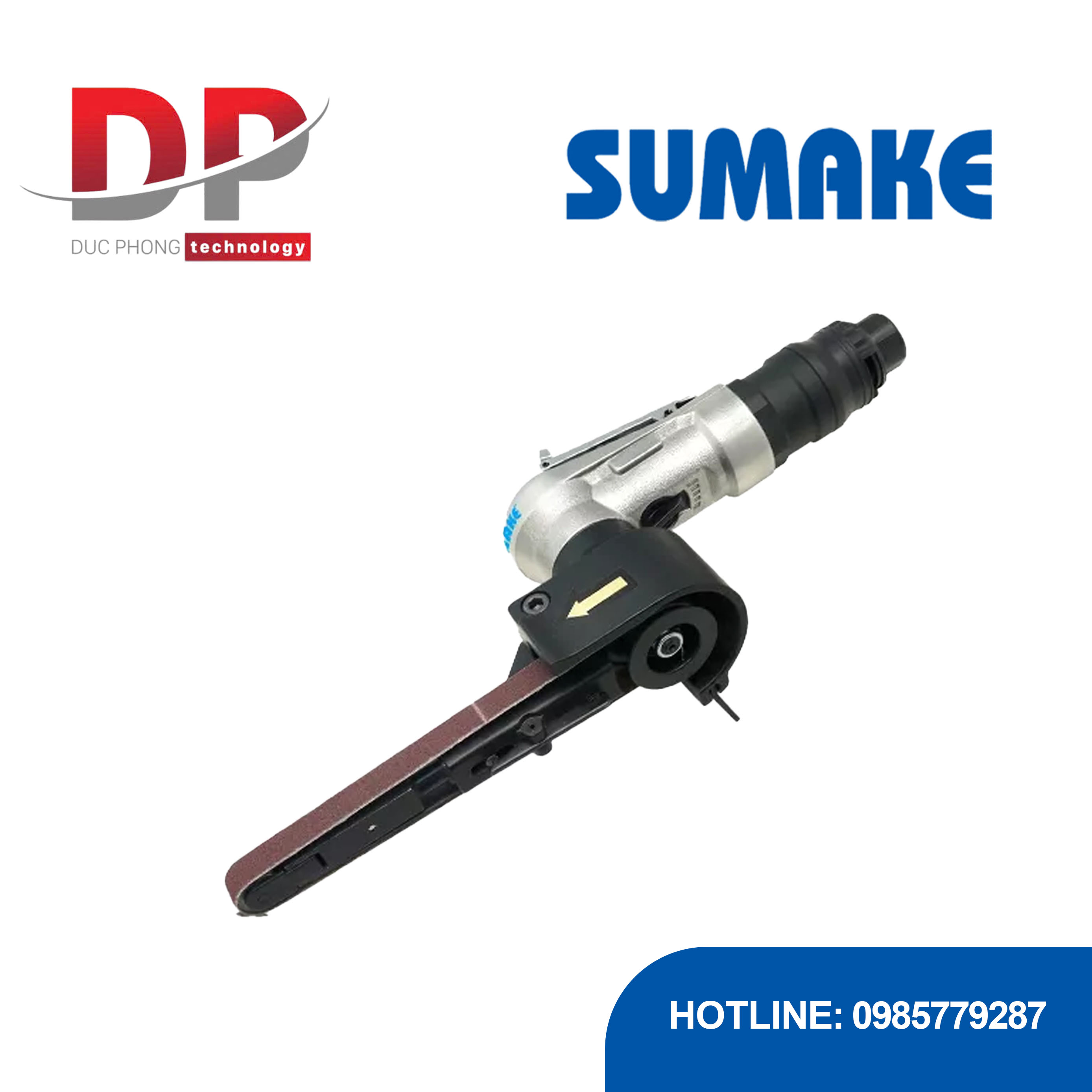 Máy chà nhám hơi dây đai cầm tay mini, 13 x 457 mm, Sumake ST-BS100E