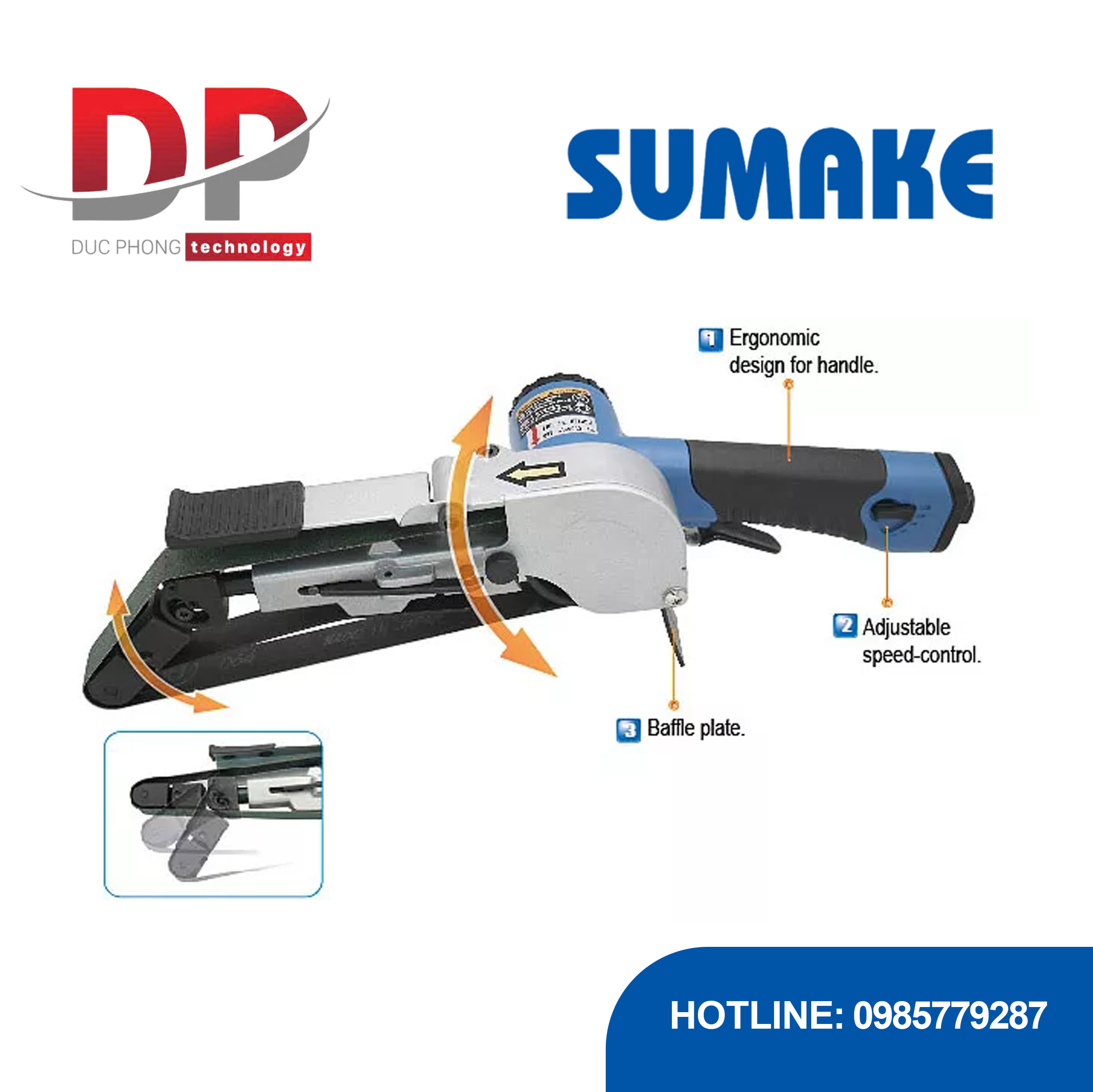 Thông tin sản phẩm máy chà nhám hơi Sumake