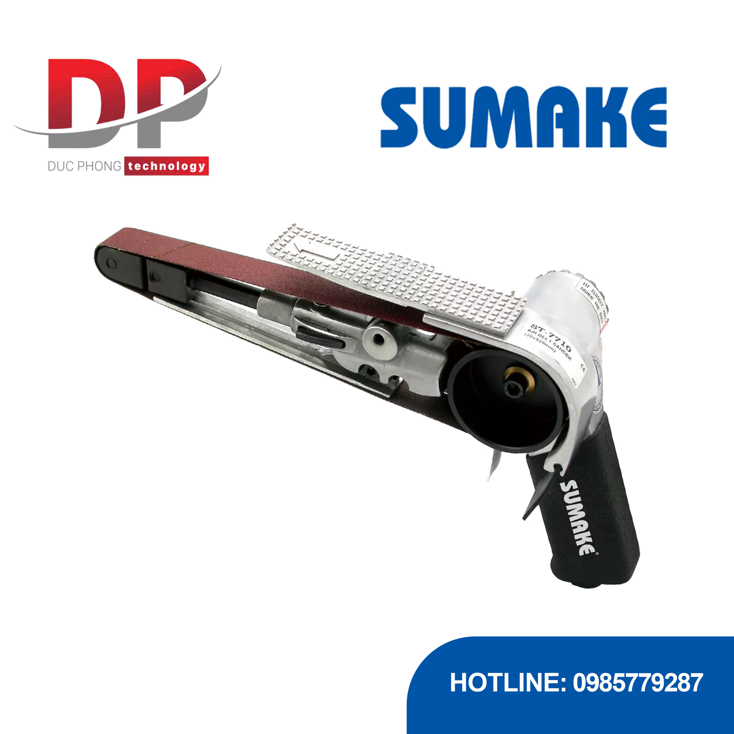 Máy chà nhám hơi dây đai, 7/8 inch x 20 inch, Sumake ST-7710
