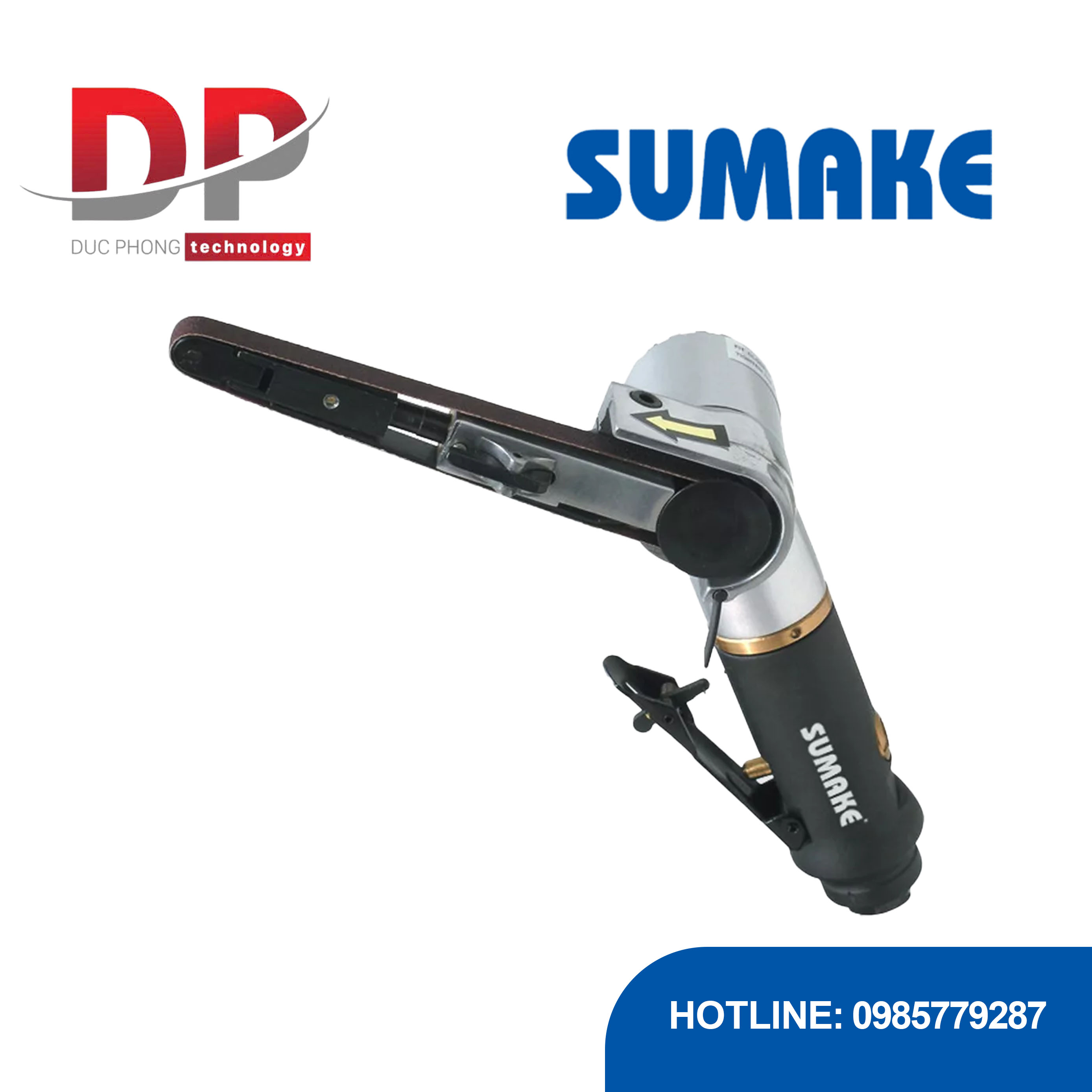 Máy chà nhám hơi dây đai vỏ composite, 10 x 330 mm, Sumake ST-C700