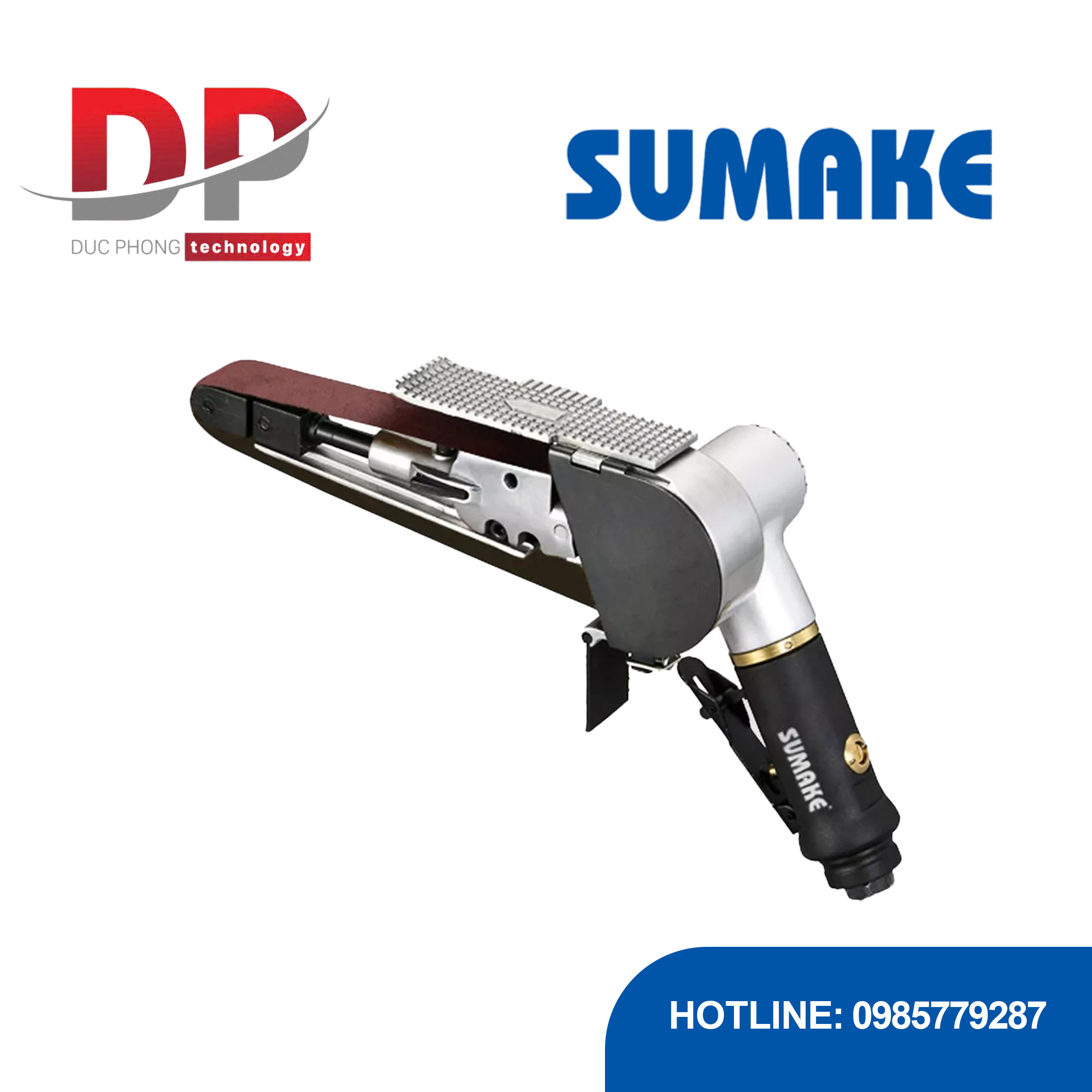 Máy chà nhám hơi dây đai vỏ composite, 20 x 520 mm, Sumake ST-C703