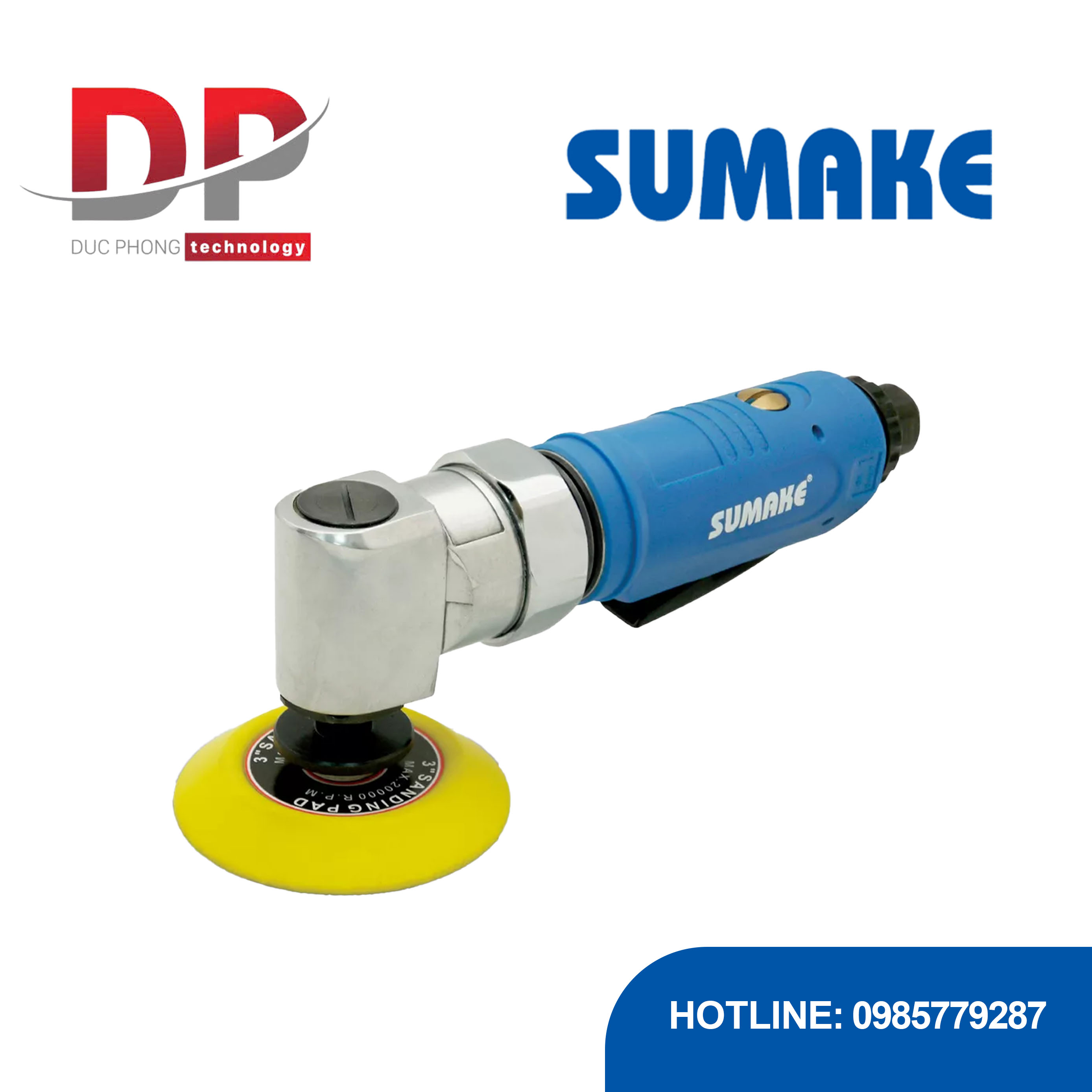 Máy chà nhám hơi mini 3 inch, 0.35HP, Sumake ST-M5130A