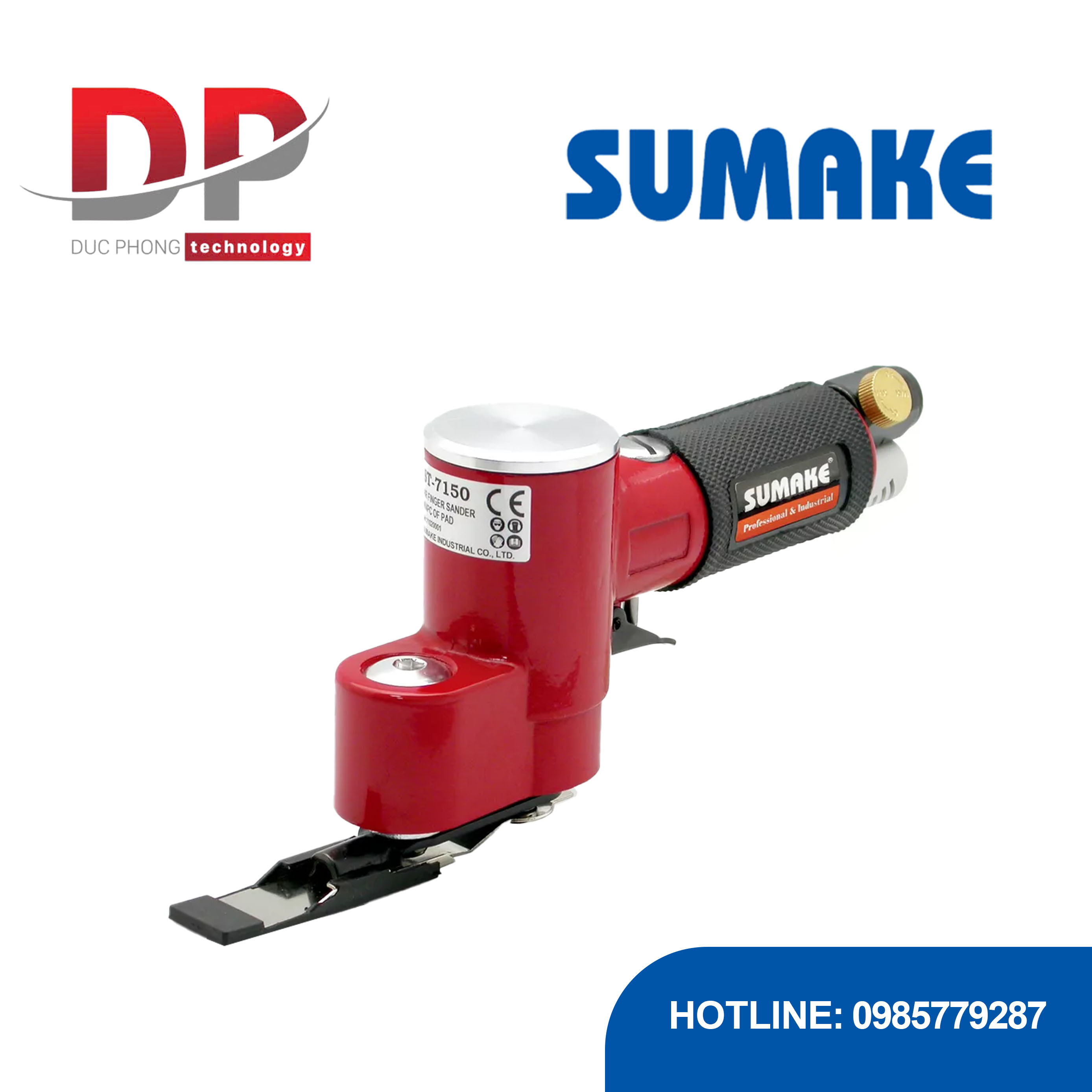 Máy chà nhám hơi ngón tay, 4 đệm chà nhám, Sumake ST-7150