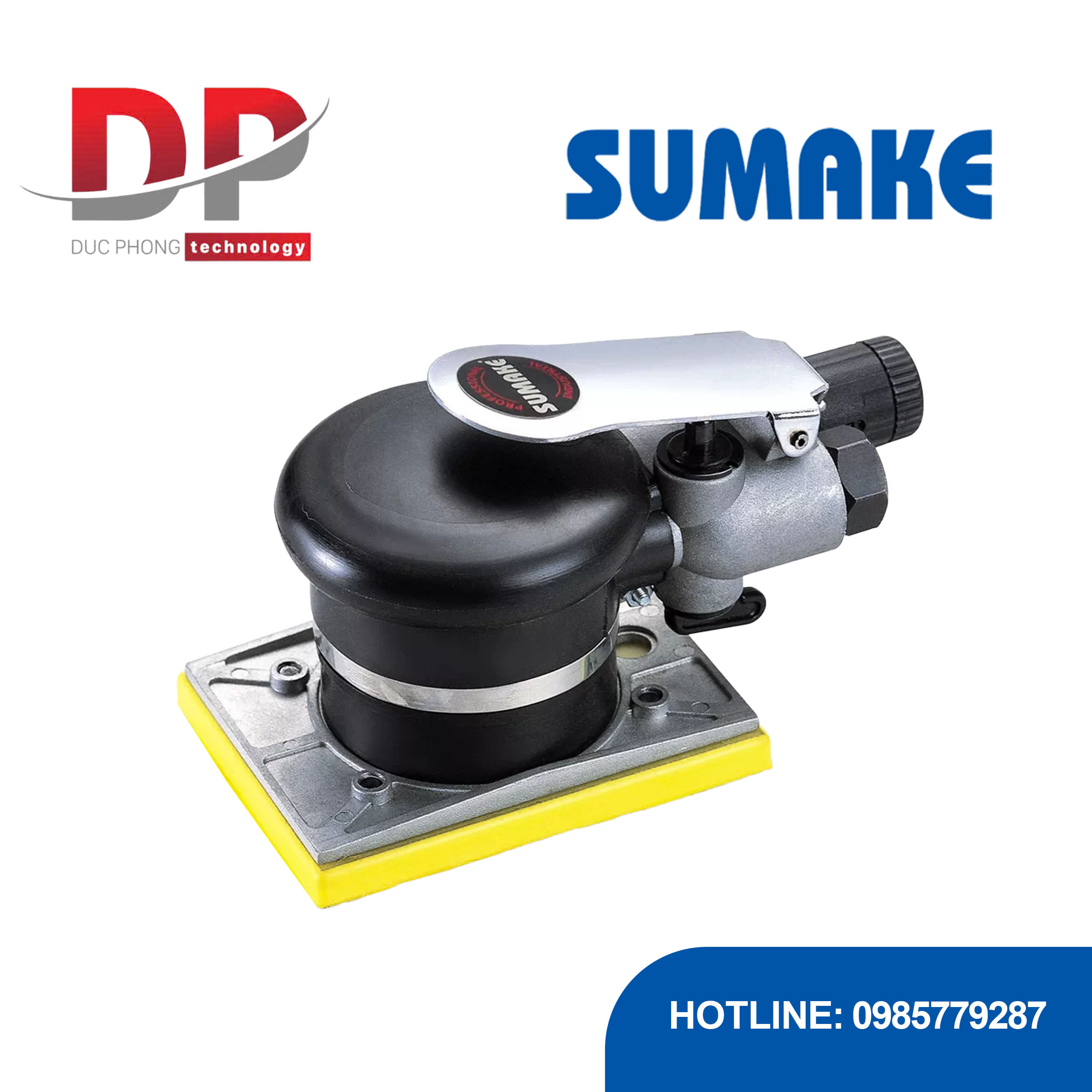 Máy chà nhám hơi rung không hút bụi 75mm x 100mm, Sumake ST-7111NC/NS