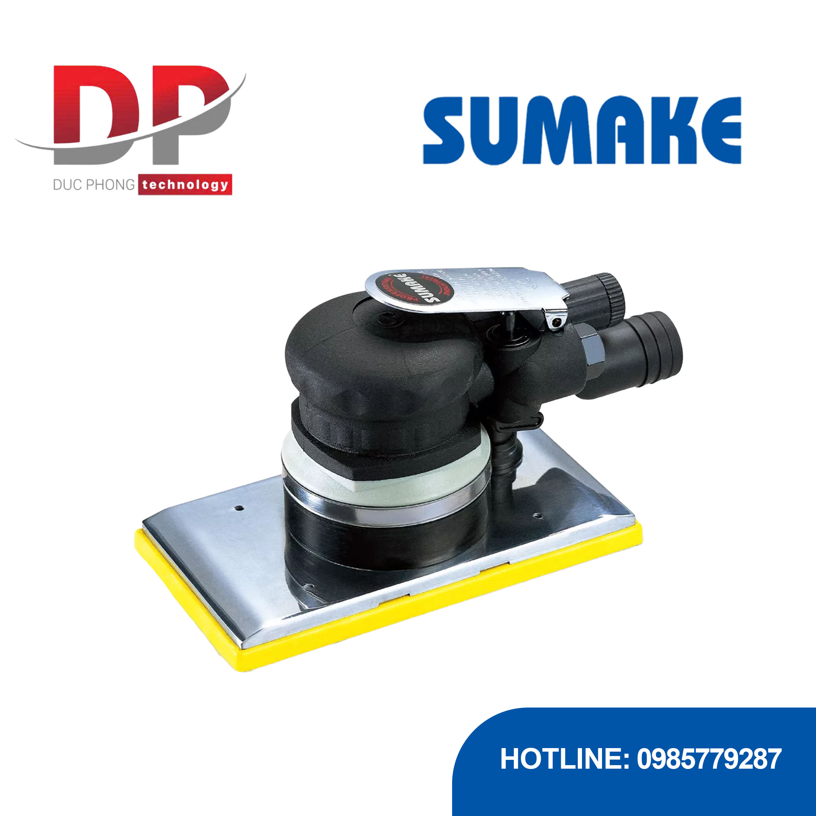 Máy chà nhám hơi rung tải nặng hút bụi trung tâm, Sumake ST-7113DC