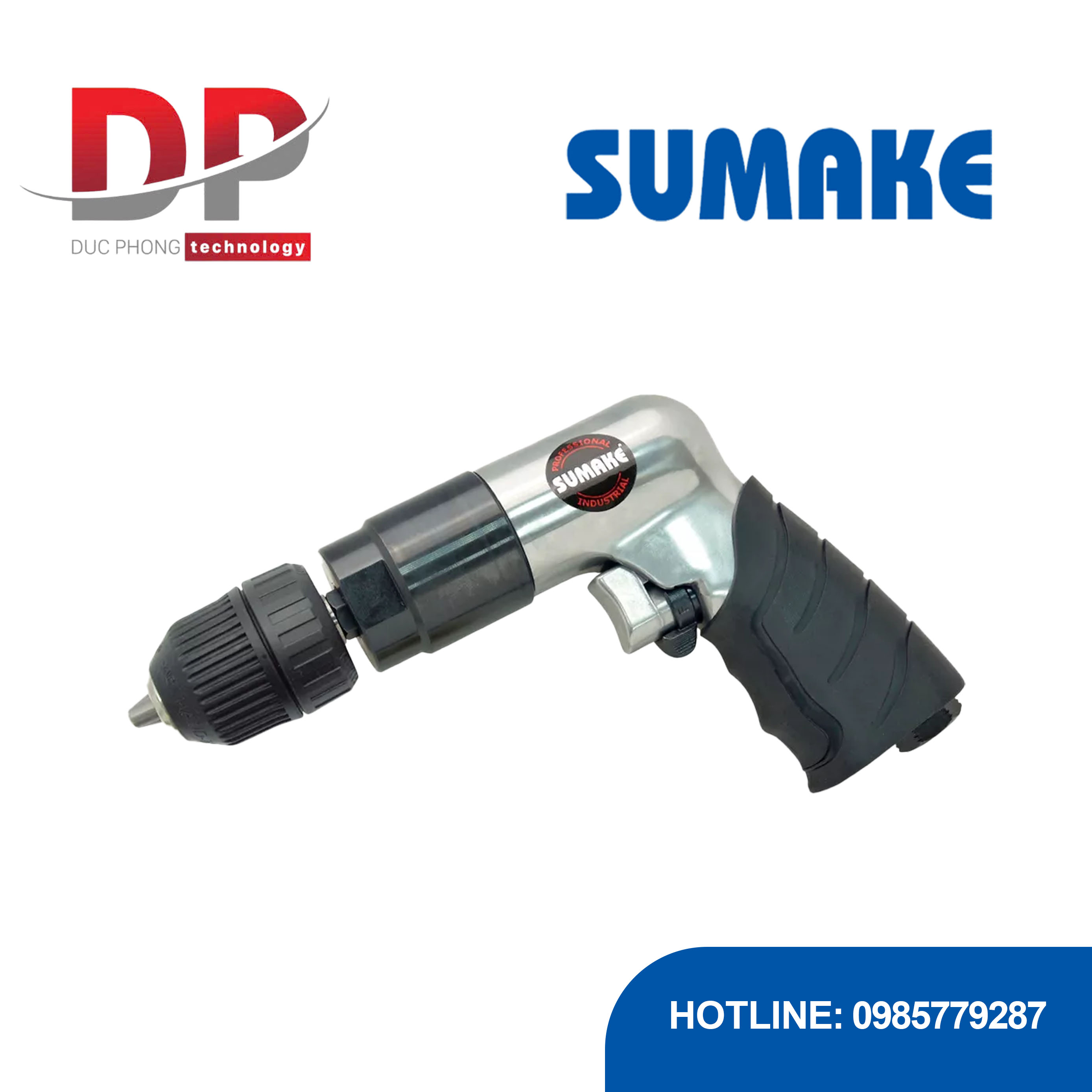 Máy khoan hơi chịu tải nặng, đầu kẹp nhanh 3/8 inch, Sumake, ST-4232C