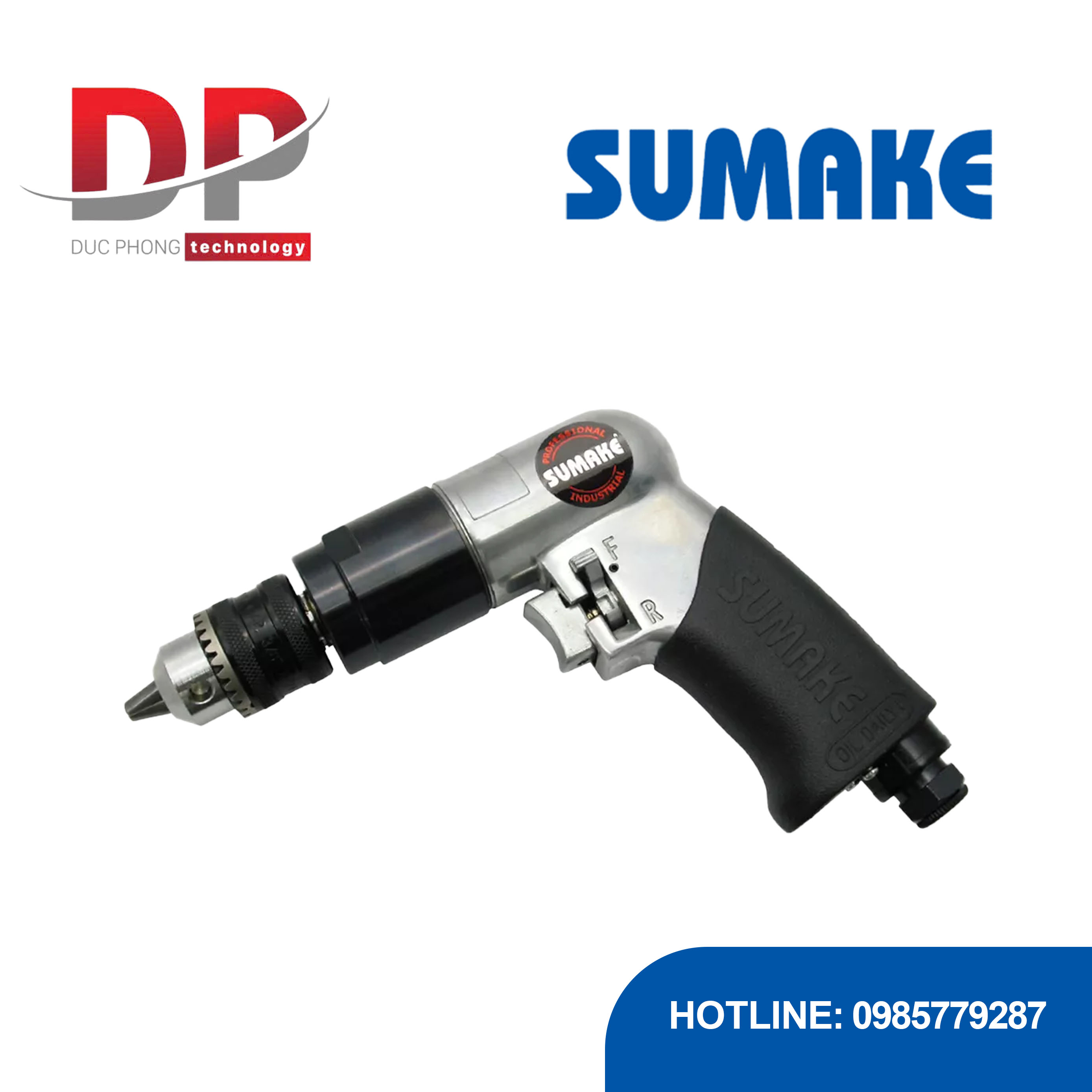 Máy khoan hơi đảo chiều chịu tải nặng 3/8 inch, Sumake, ST-4434A