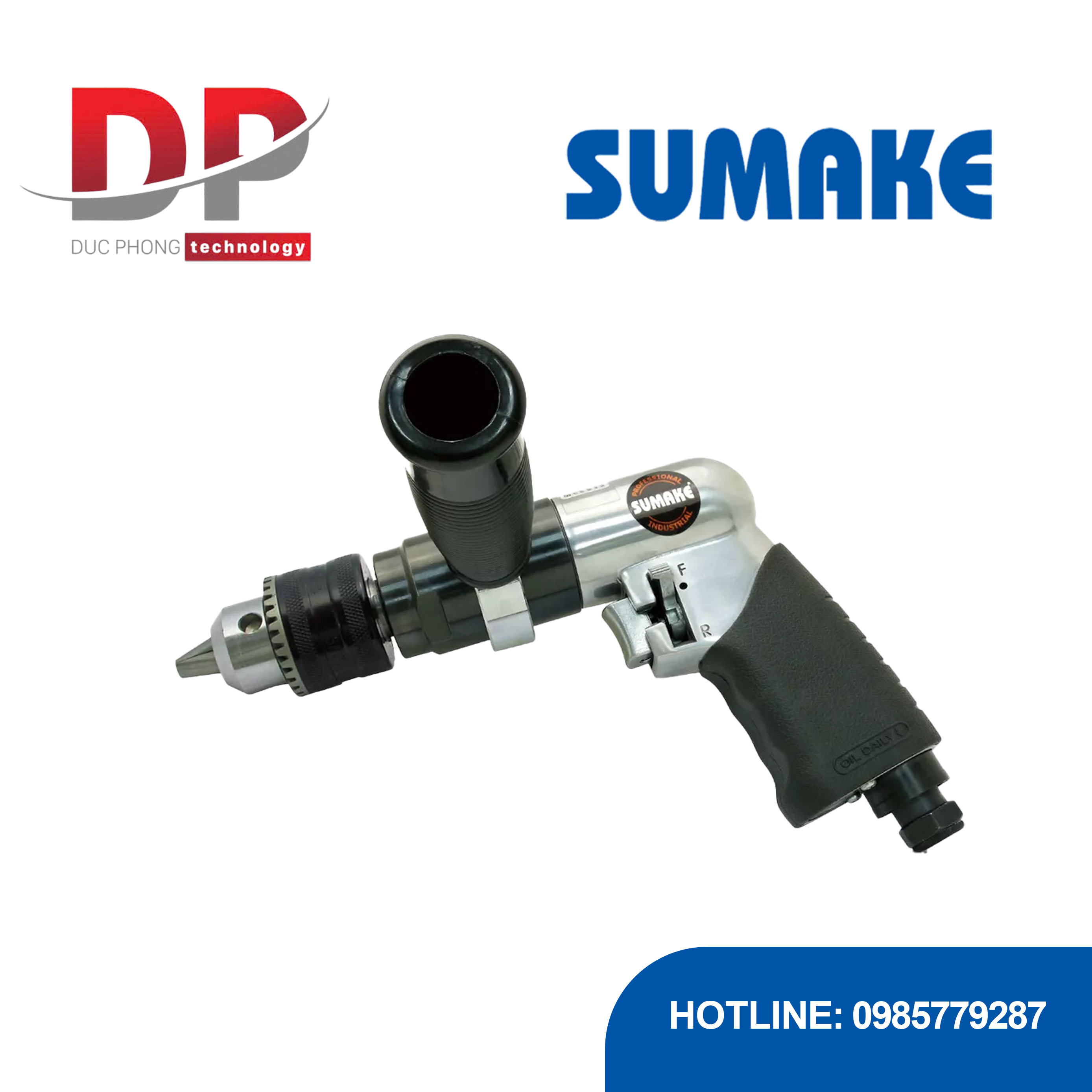 Máy khoan hơi đảo chiều tải nặng 1/2 inch, Sumake, ST-4444A