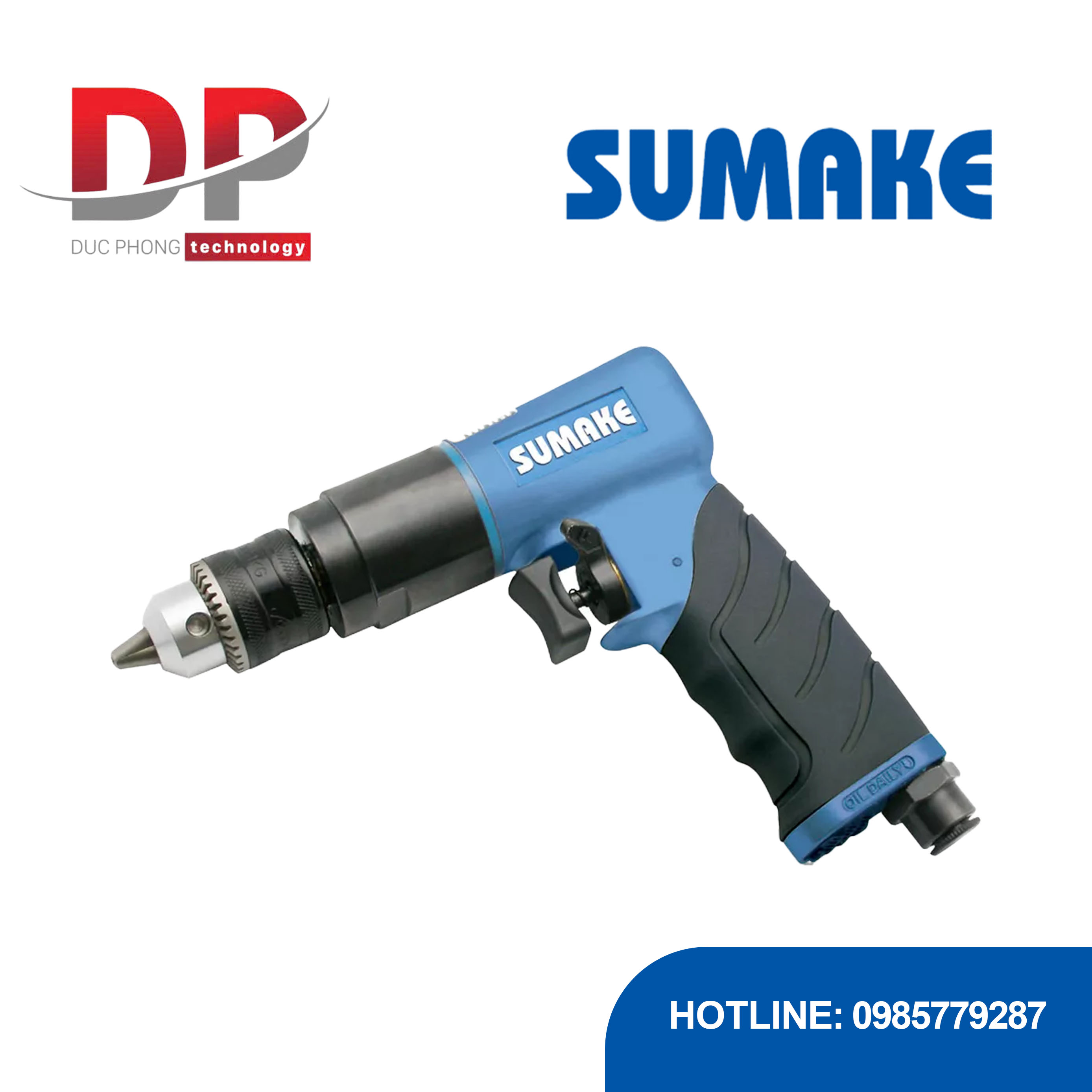 Máy khoan hơi góc vuông đảo chiều, 3/8 inch, 2.000 vòng/phút, Sumake ST-M5010