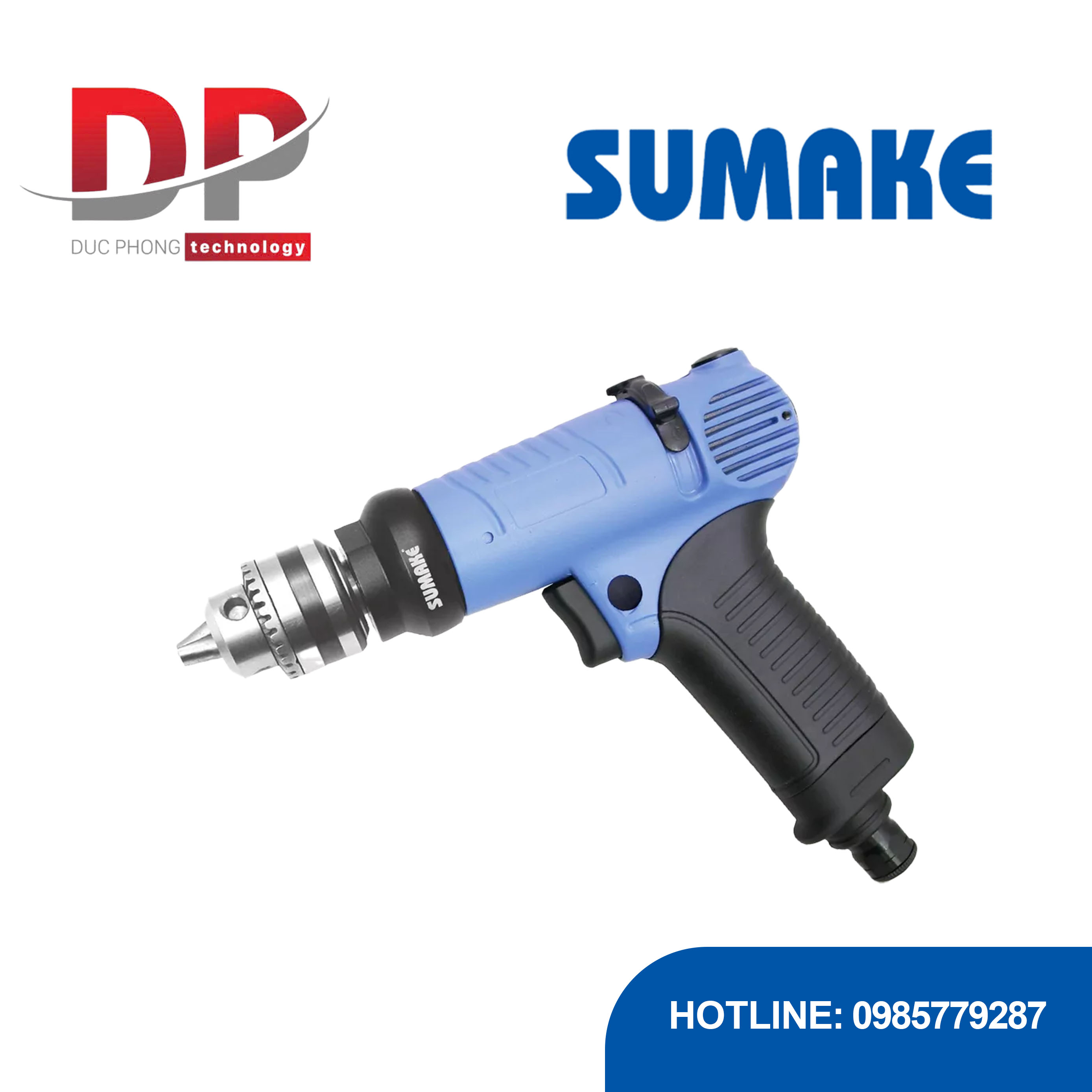 Máy khoan hơi dẫn động trực tiếp, đầu kẹp 1/4 inch, Sumake ADDN26