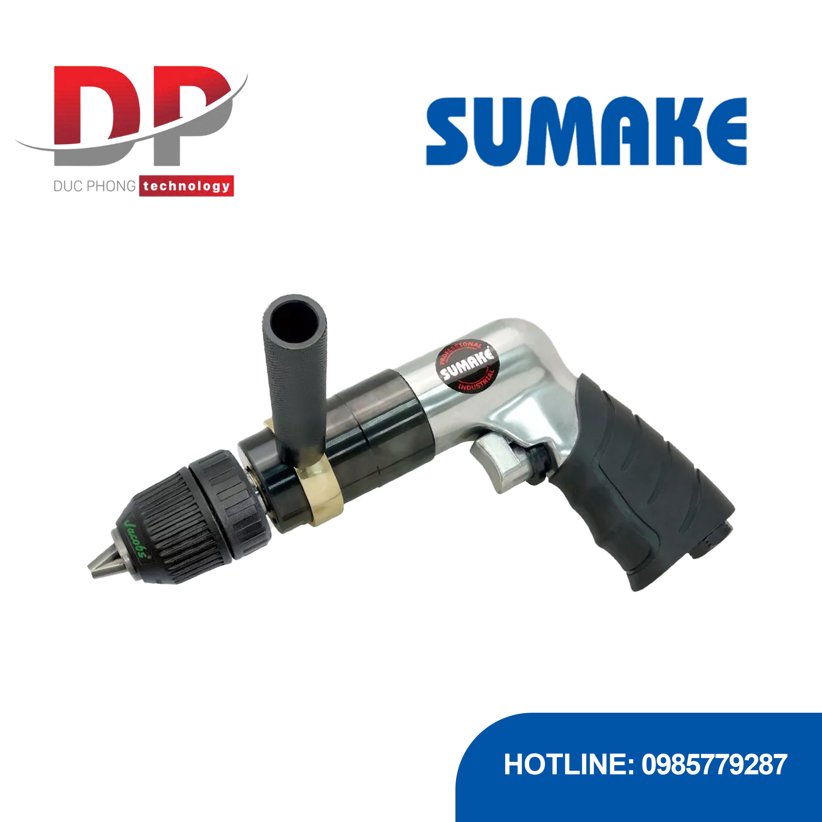 Máy khoan hơi tải nặng 1/2 inch, mâm kẹp không chìa, Sumake, ST-4242C