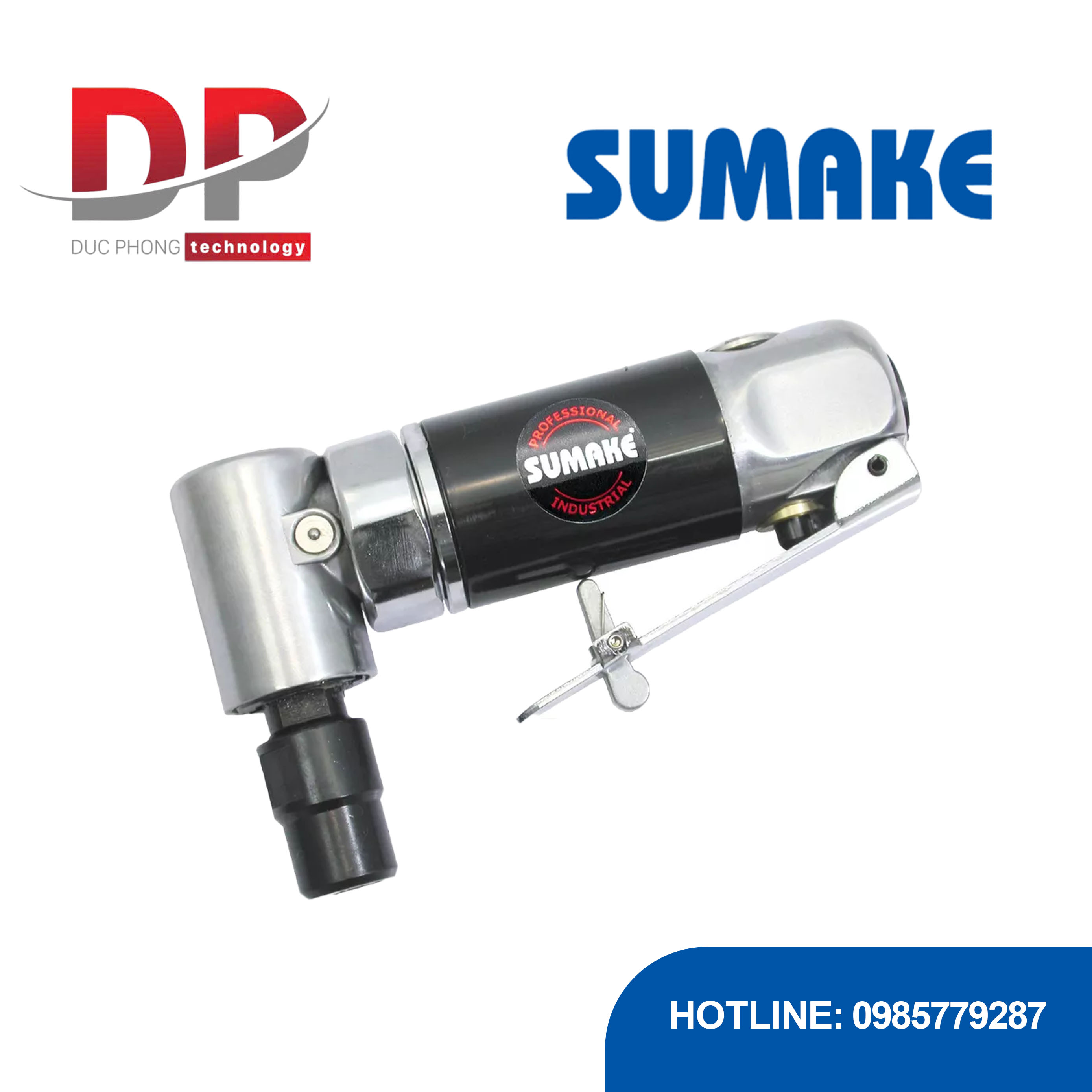Máy mài hơi góc, Sumake ST-7734FM, xả khí phía trước, đầu kẹp 1/4 inch