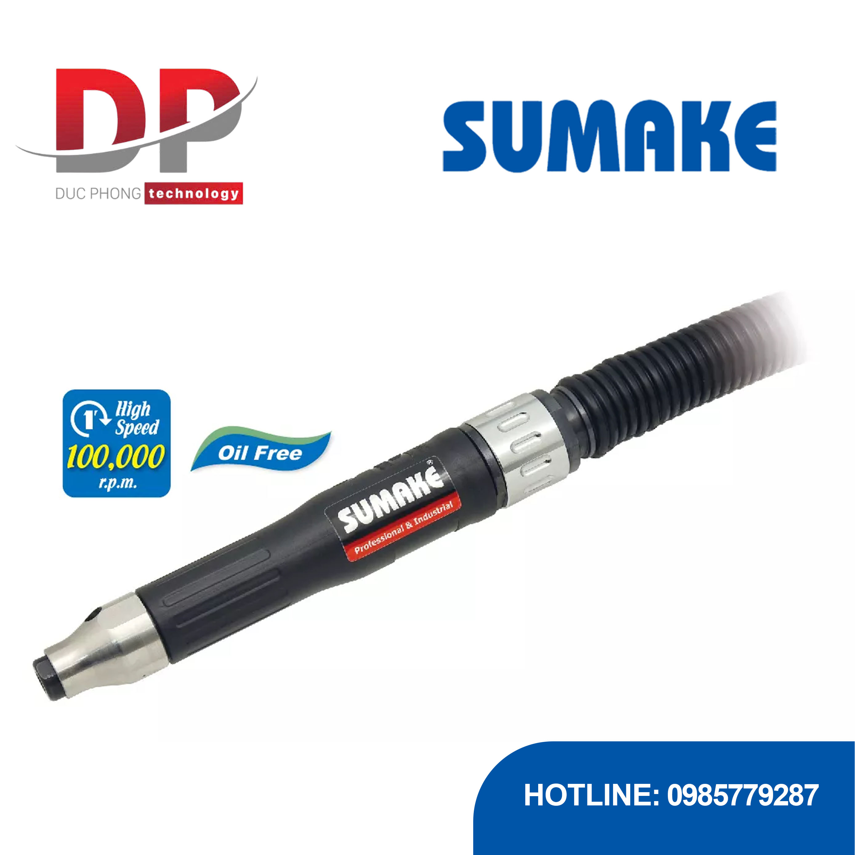 Máy mài hơi siêu nhỏ không dầu 1/8 inch Sumake ST-MG4001