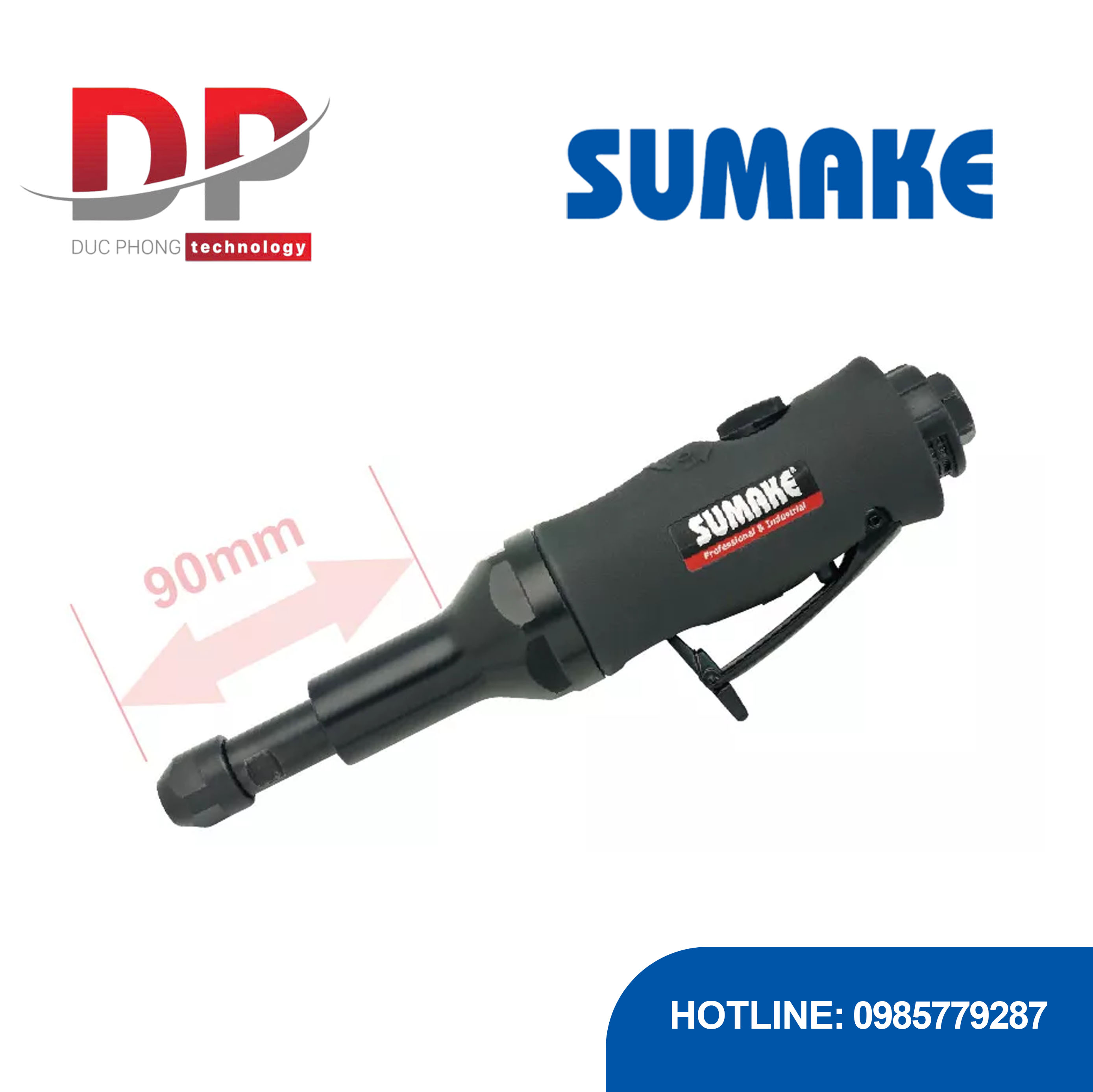 Máy mài hơi Sumake ST-7495LM 1 HP, Trục mở rộng