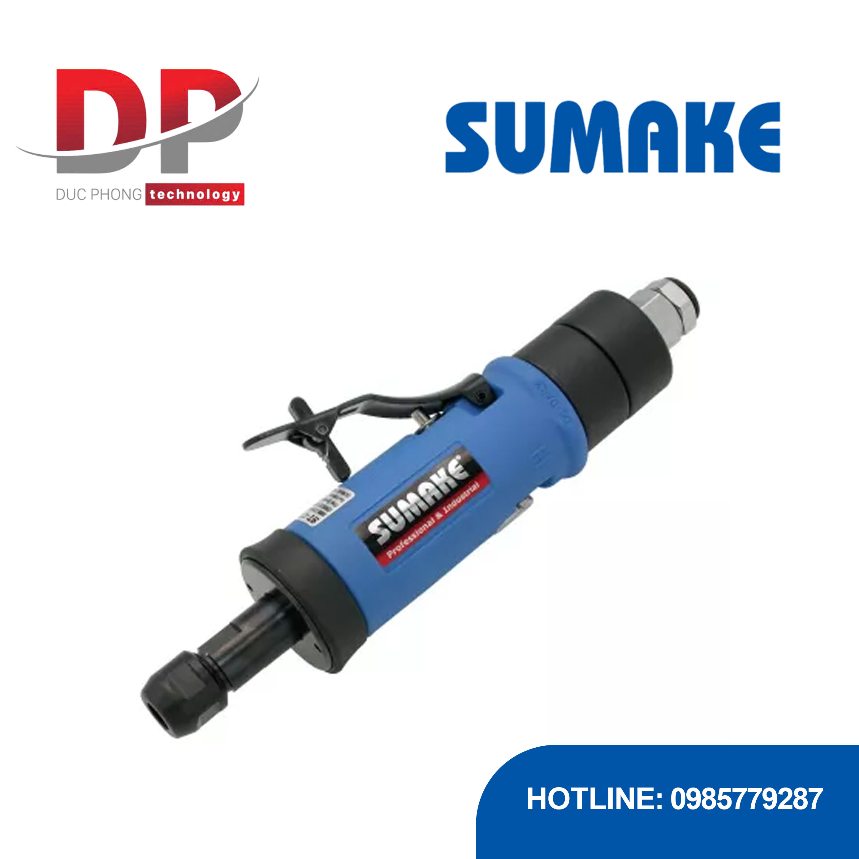 Máy mài hơi, thẳng 6mm, công suất 0.6 HP Sumake ST-C737M