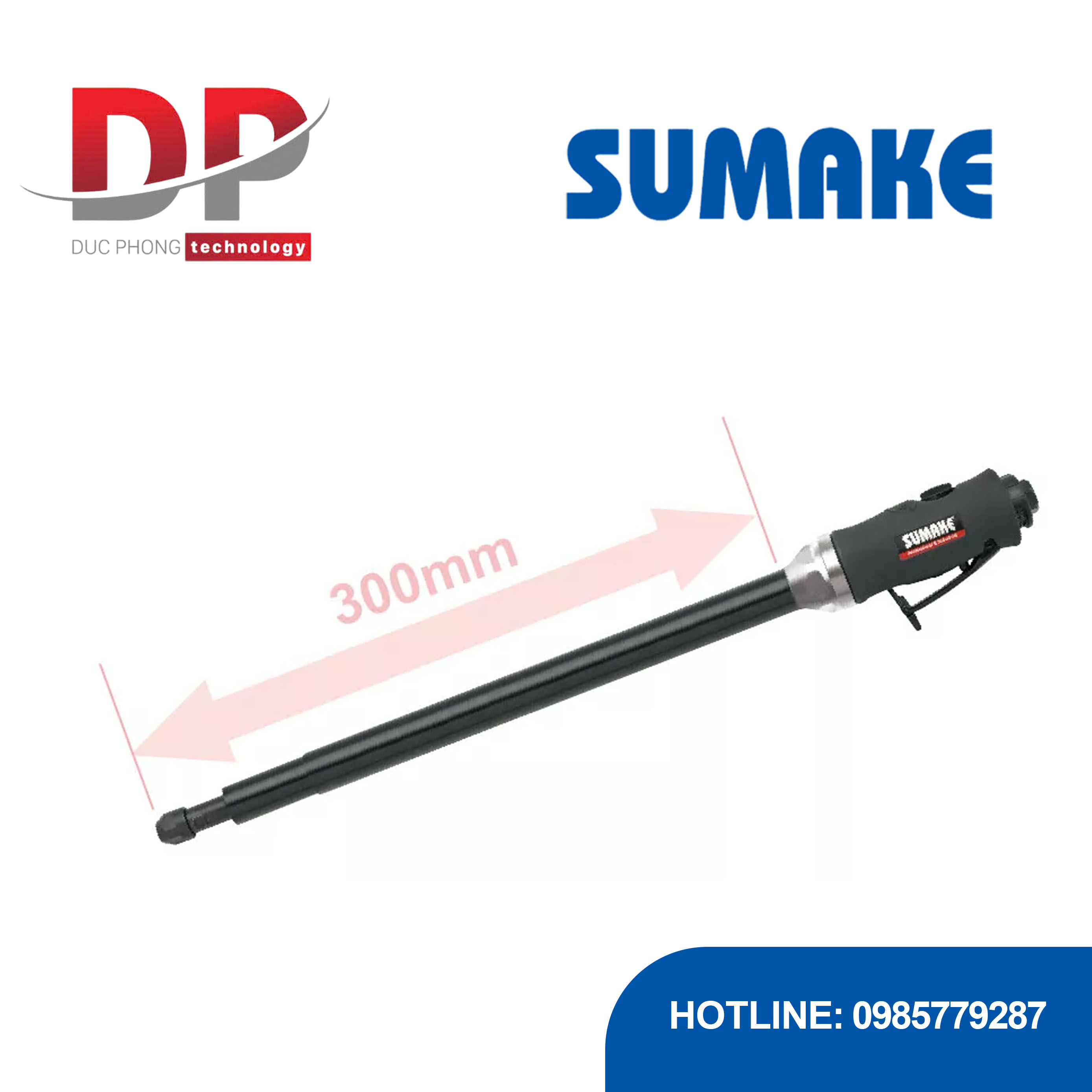 Máy mài hơi trục cực dài Sumake ST-7495L-20, 1.0 mã lực, đầu kẹp 1/4 inch
