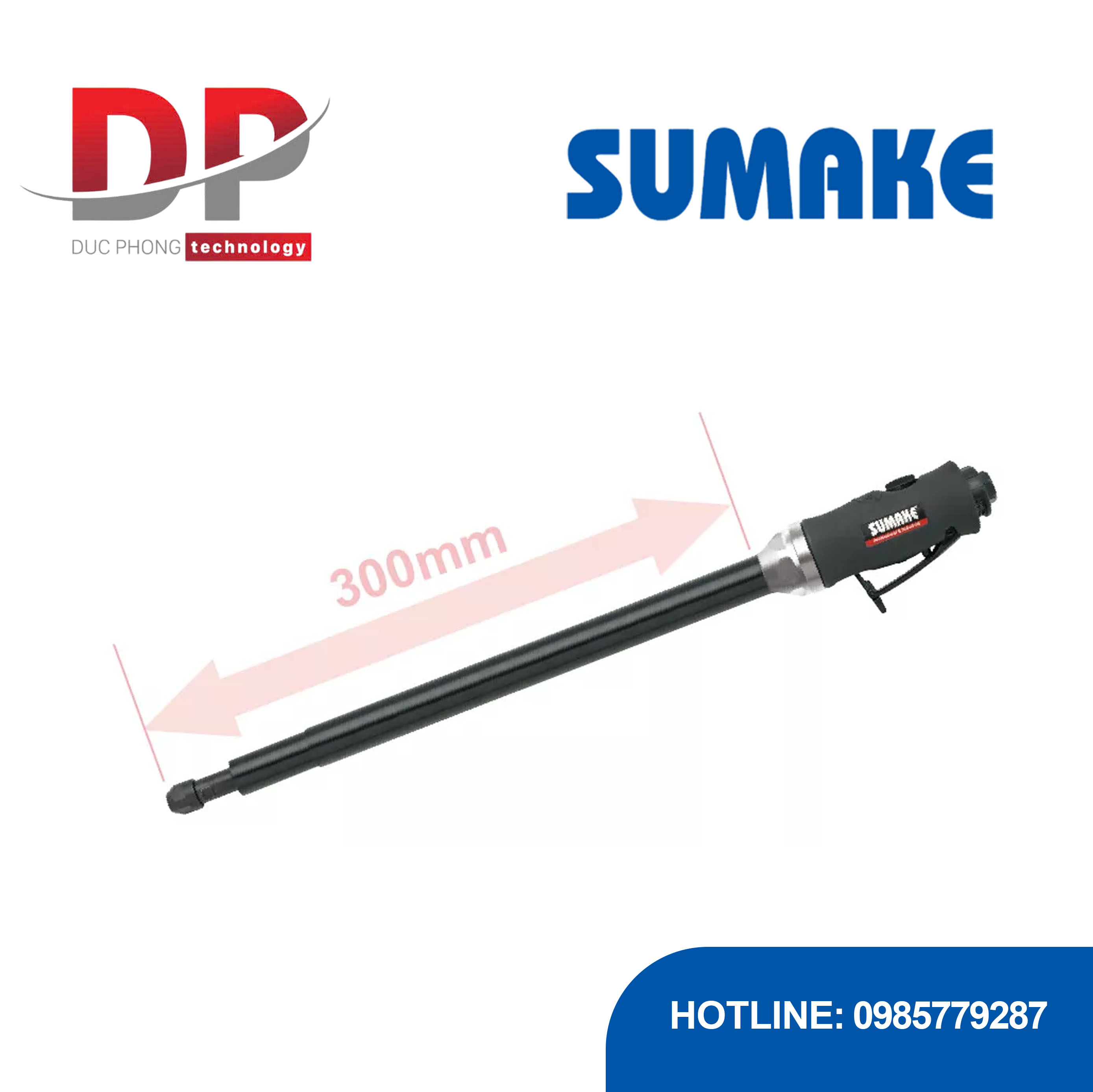 Máy mài hơi trục cực dài Sumake ST-7495LM-20, 1.0 mã lực, đầu kẹp 6mm