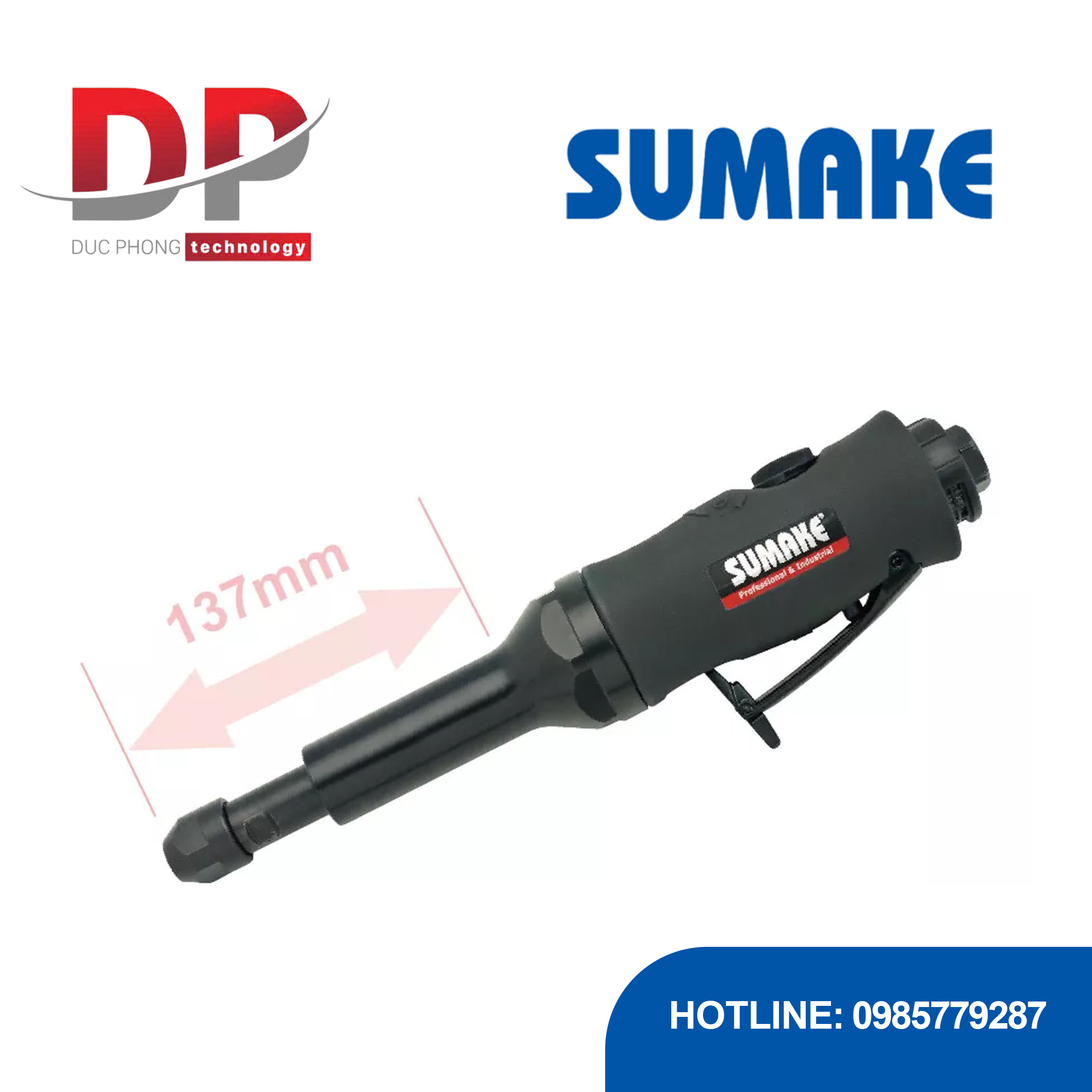Máy mài hơi trục dài Sumake ST-7495LM-5, 1.0 mã lực, đầu kẹp 6mm