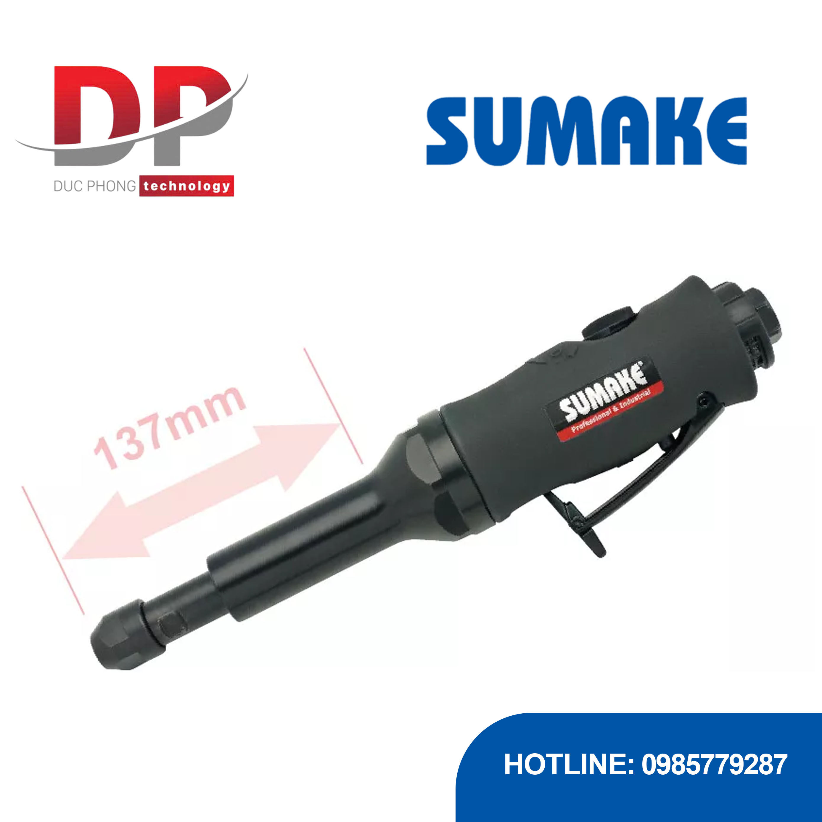 Máy mài hơi trục dài Sumake ST-7495L-5, 1.0 mã lực, đầu kẹp 1/4 inch
