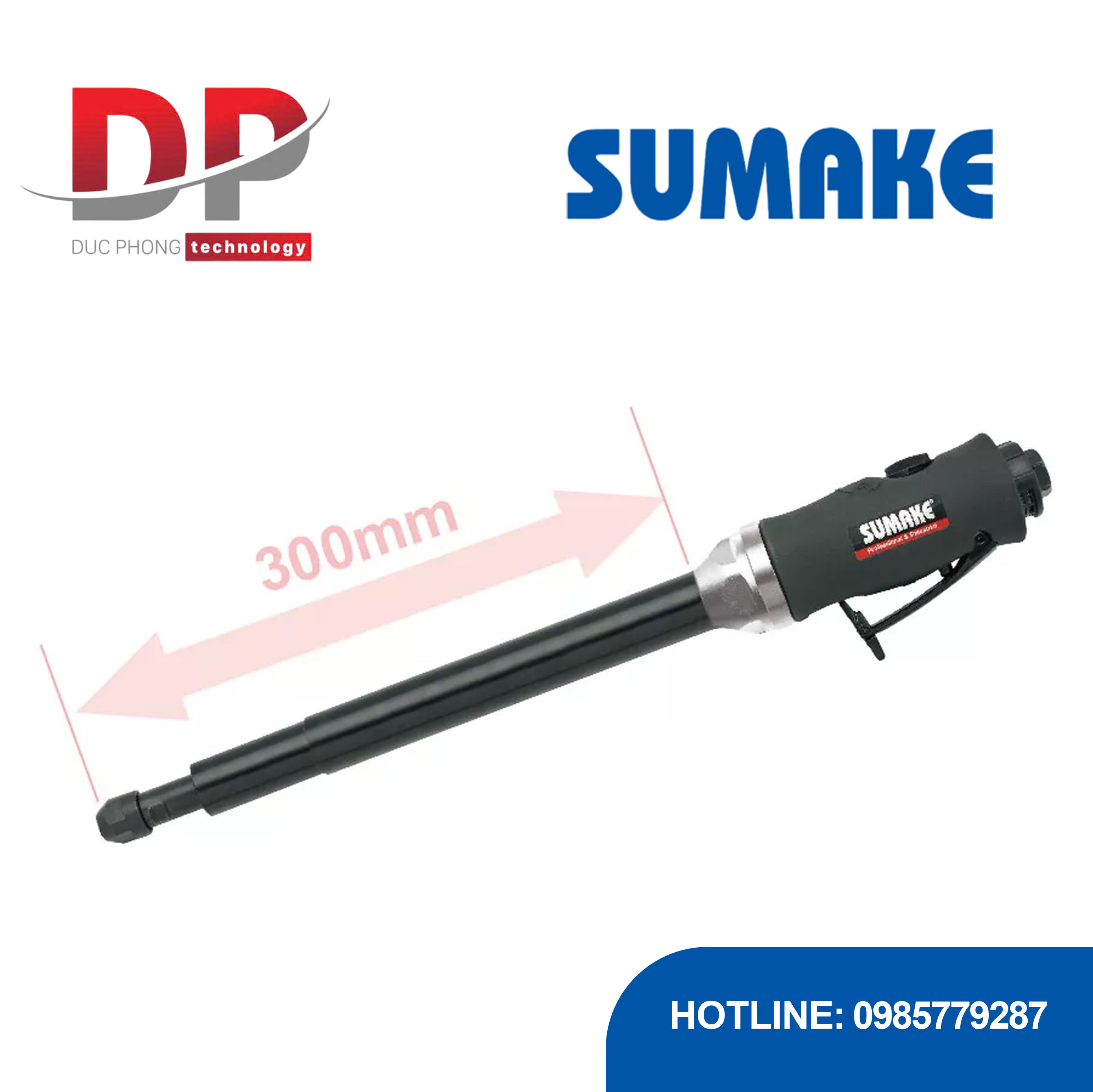 Máy mài hơi trục siêu dài Sumake ST-7495LM-12, 1.0 mã lực, đầu kẹp 6mm