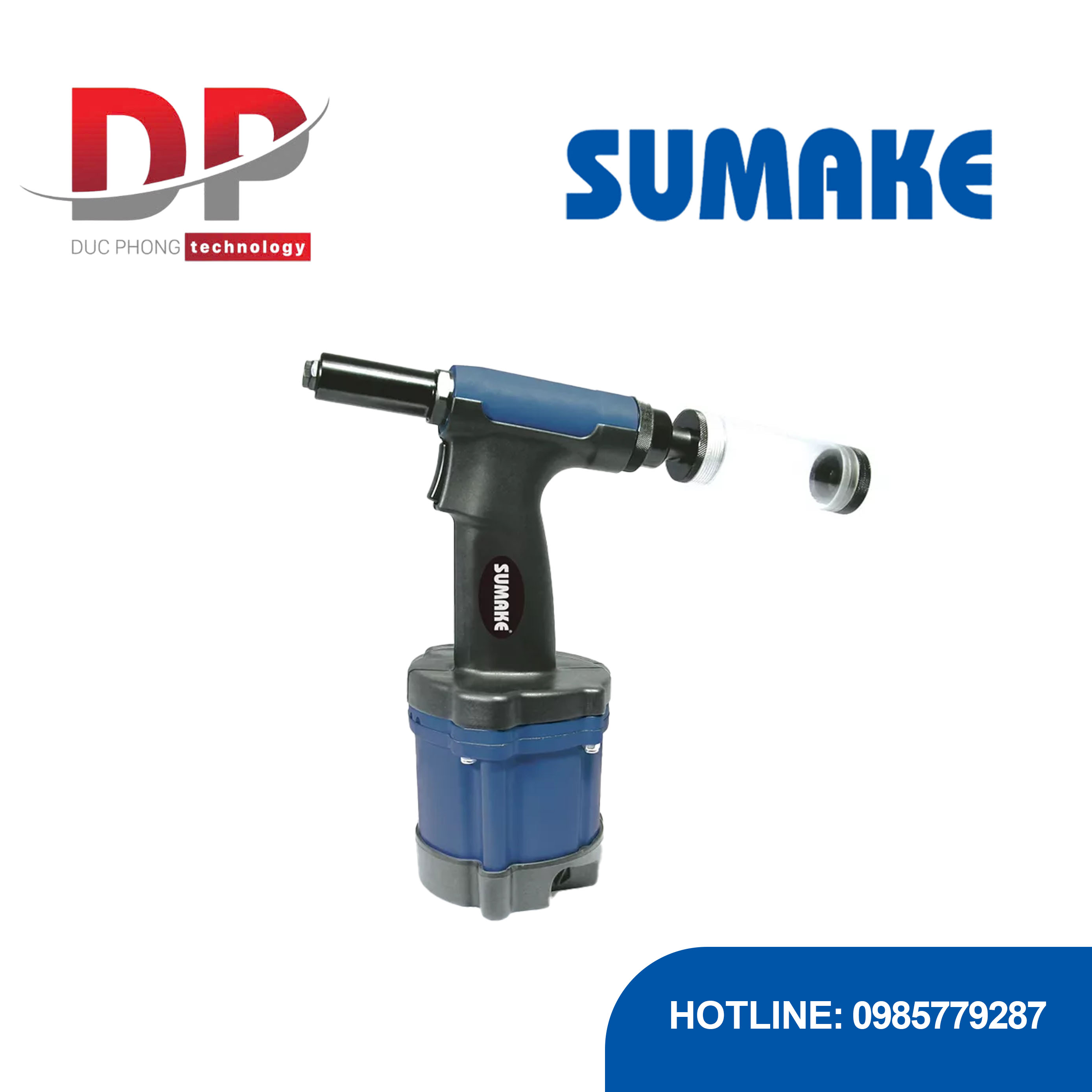 Máy rút đinh tán hơi thủy lực Sumake ST-66154 1/4 inch (6.4 mm)