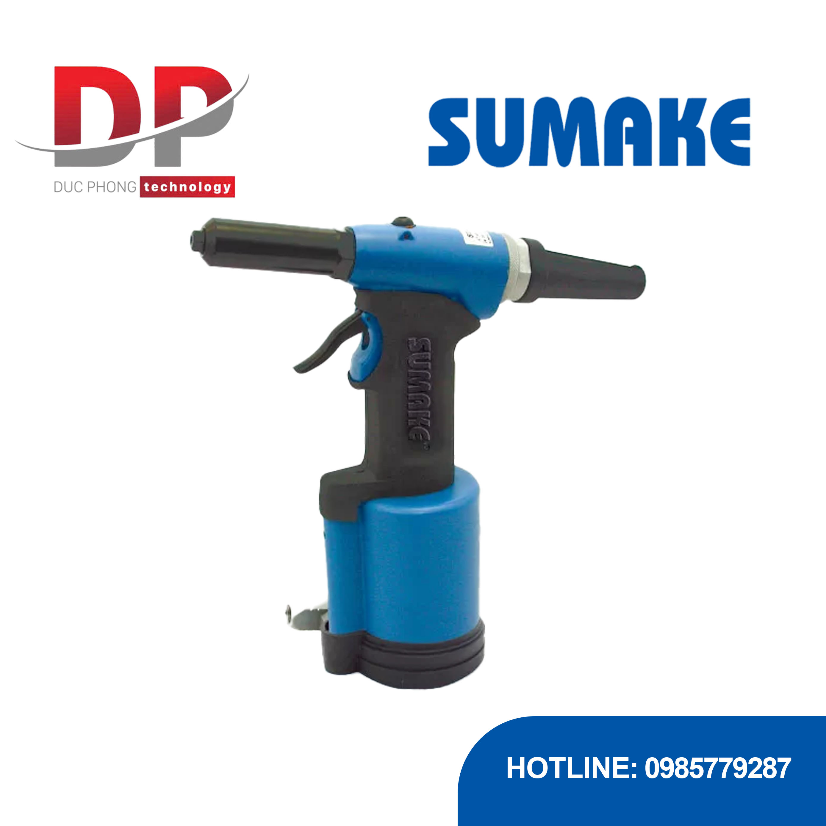 Máy rút đinh tán hơi thủy lực Sumake ST-6674 1/4 inch công nghiệp, lực kéo 1,140 kgs