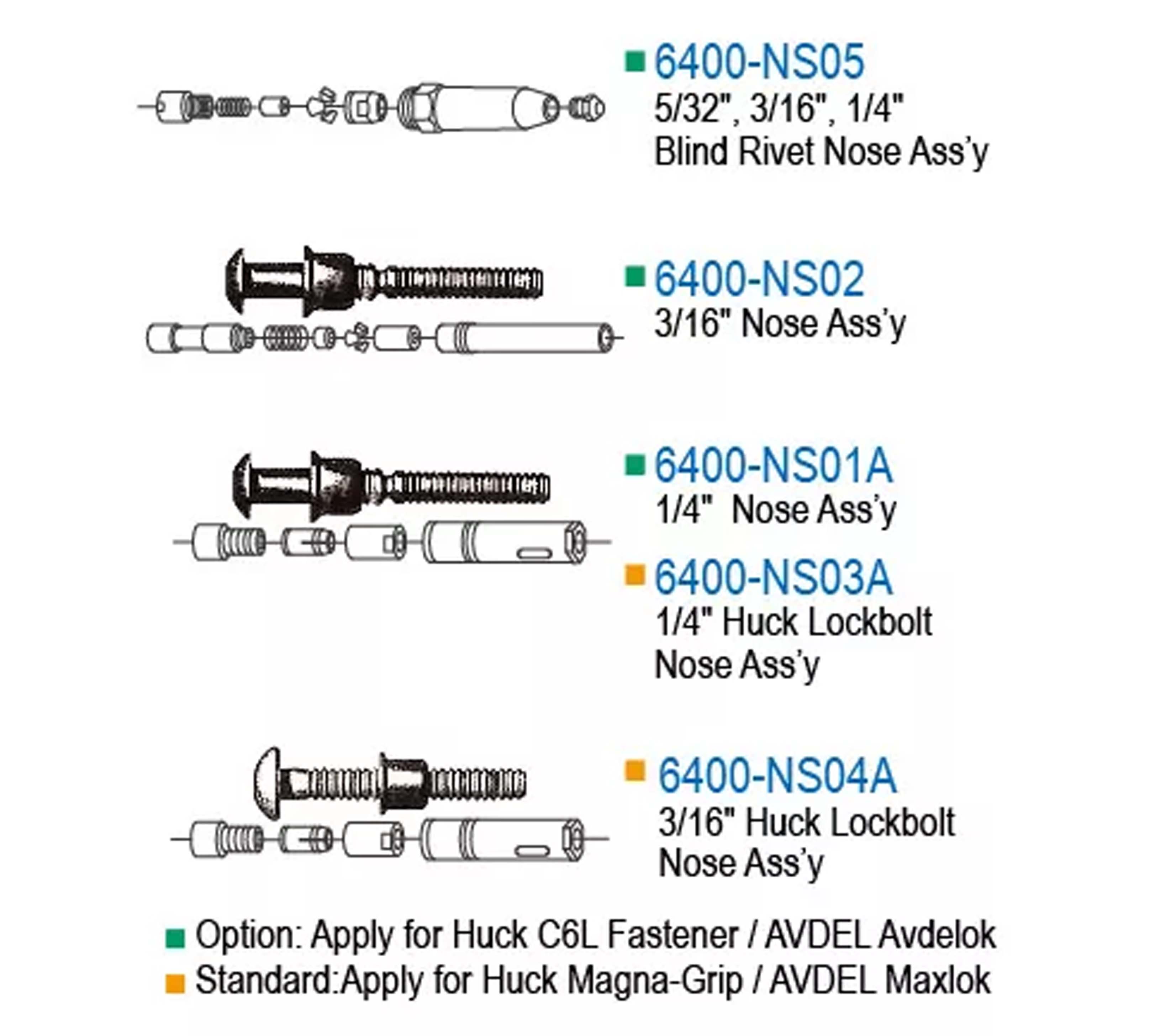 Máy rút đinh tán khóa hơi thủy lực Sumake ST-6400-4.8 3/16 inch (4.8 mm)