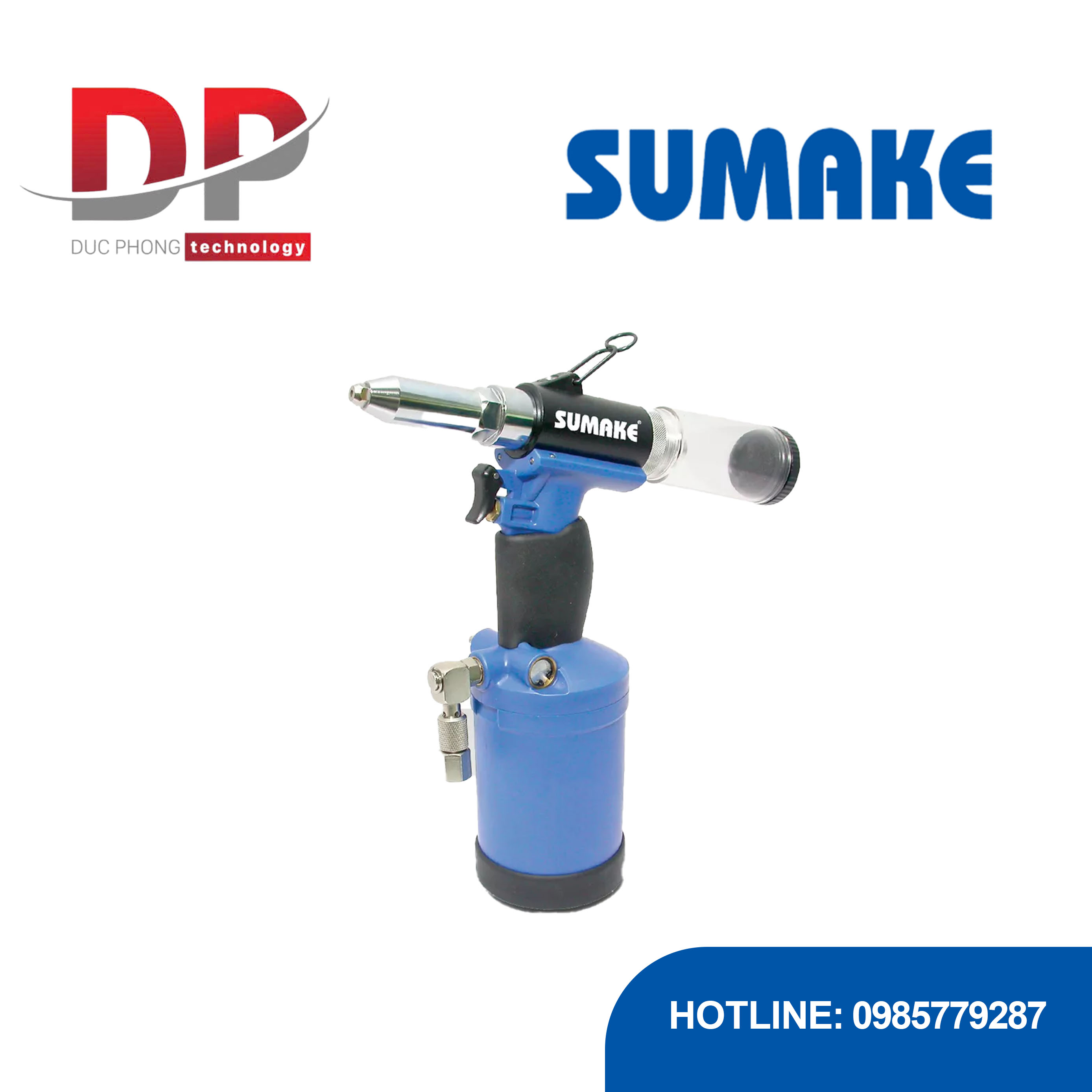 Máy rút đinh tán mù hơi thủy lực Sumake ST-66155V