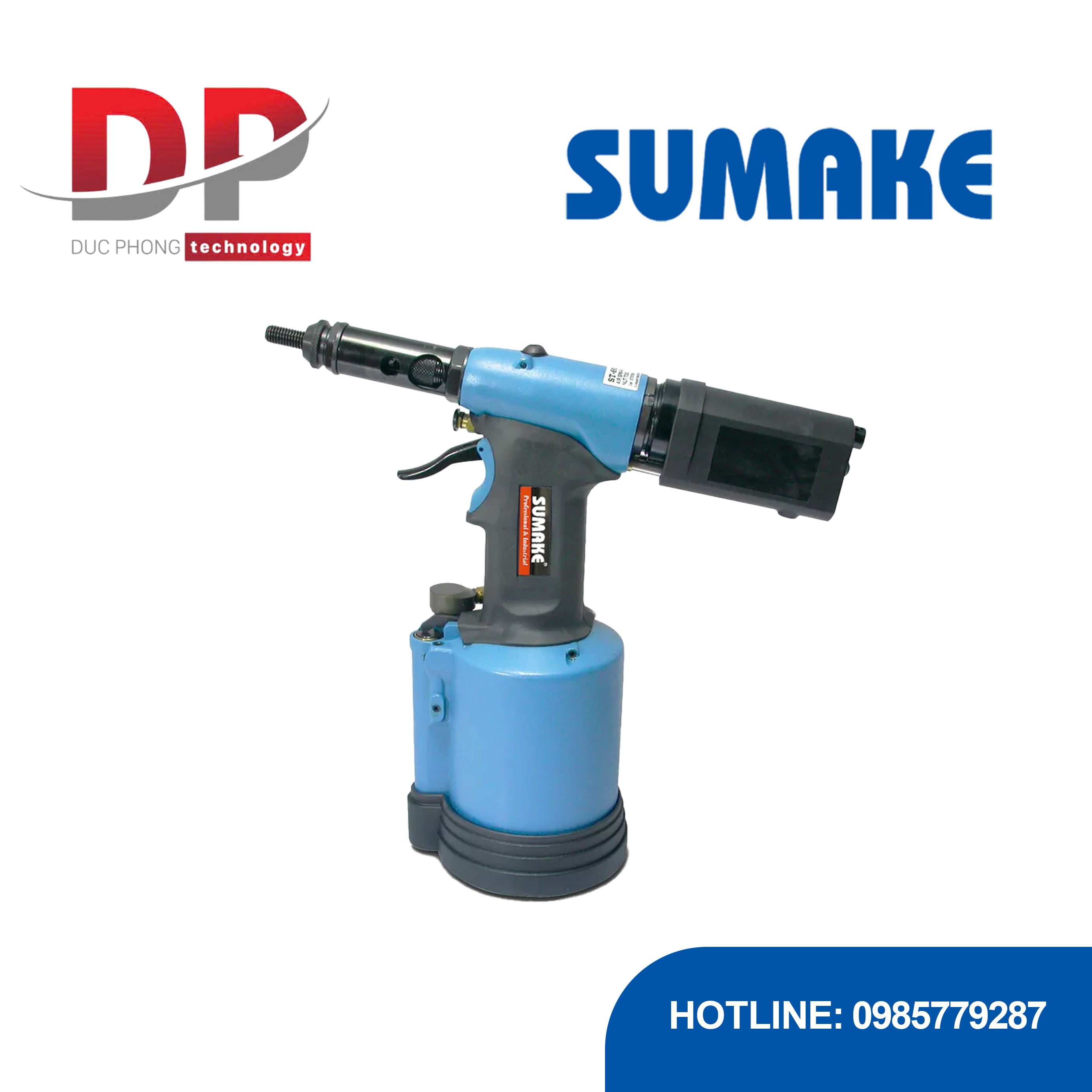 Máy tán đai ốc hơi thủy lực rút xoay Sumake ST-6920A 1/4 inch-1/2 inch