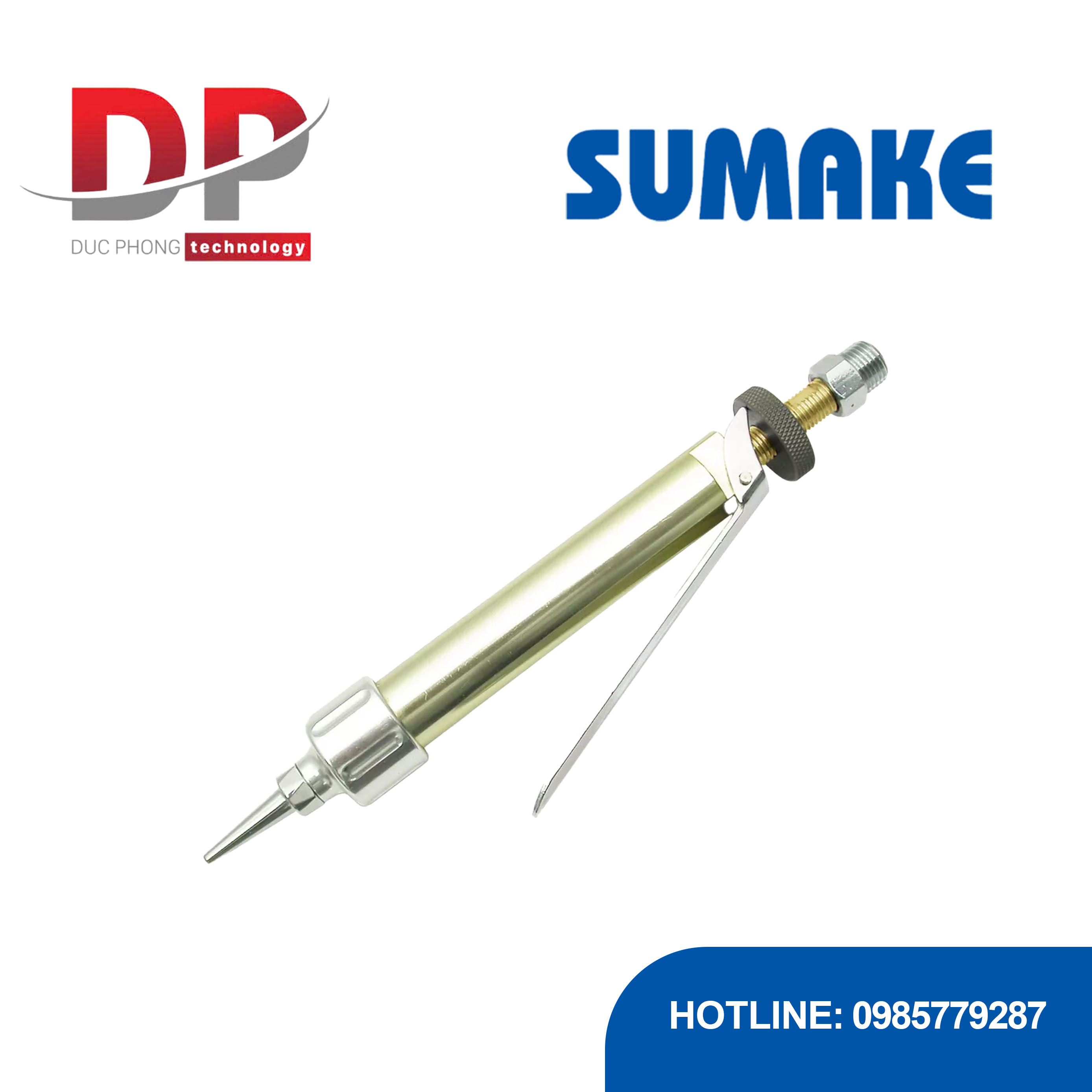 Súng bơm keo hơi Sumake SG-1002, kim chất lỏng 6 mm