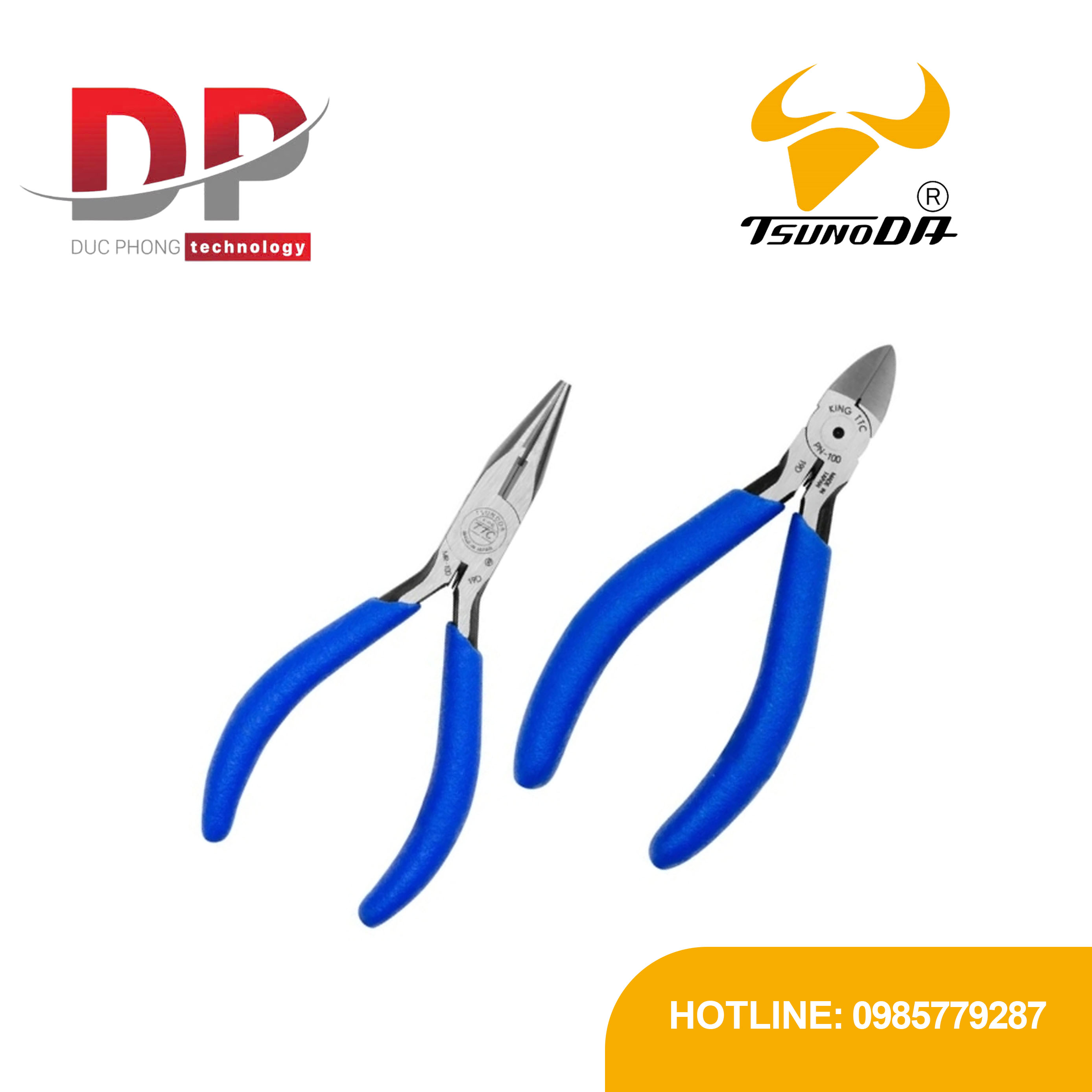 Bộ 2 kìm Mini chính xác Tsunoda MRN-100 100mm (Kìm nhọn, Kìm cắt nhựa)