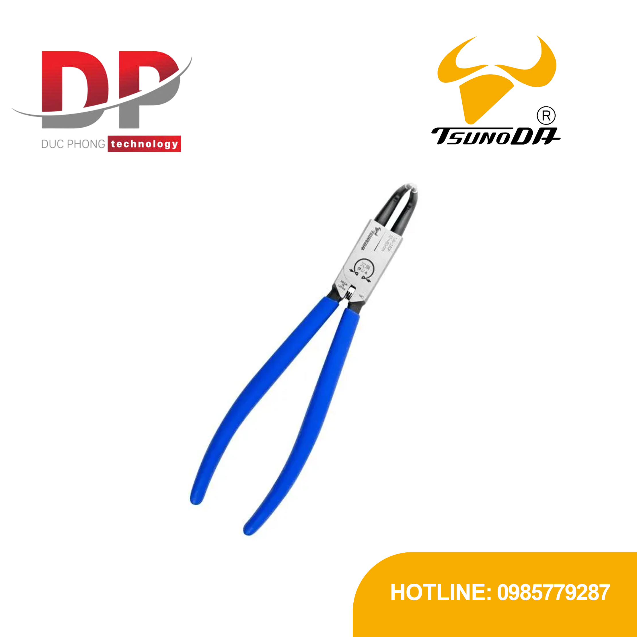 Kìm bóp phe trong mũi cong Tsunoda SIB-230P 9 inch, phi 2.3 mm