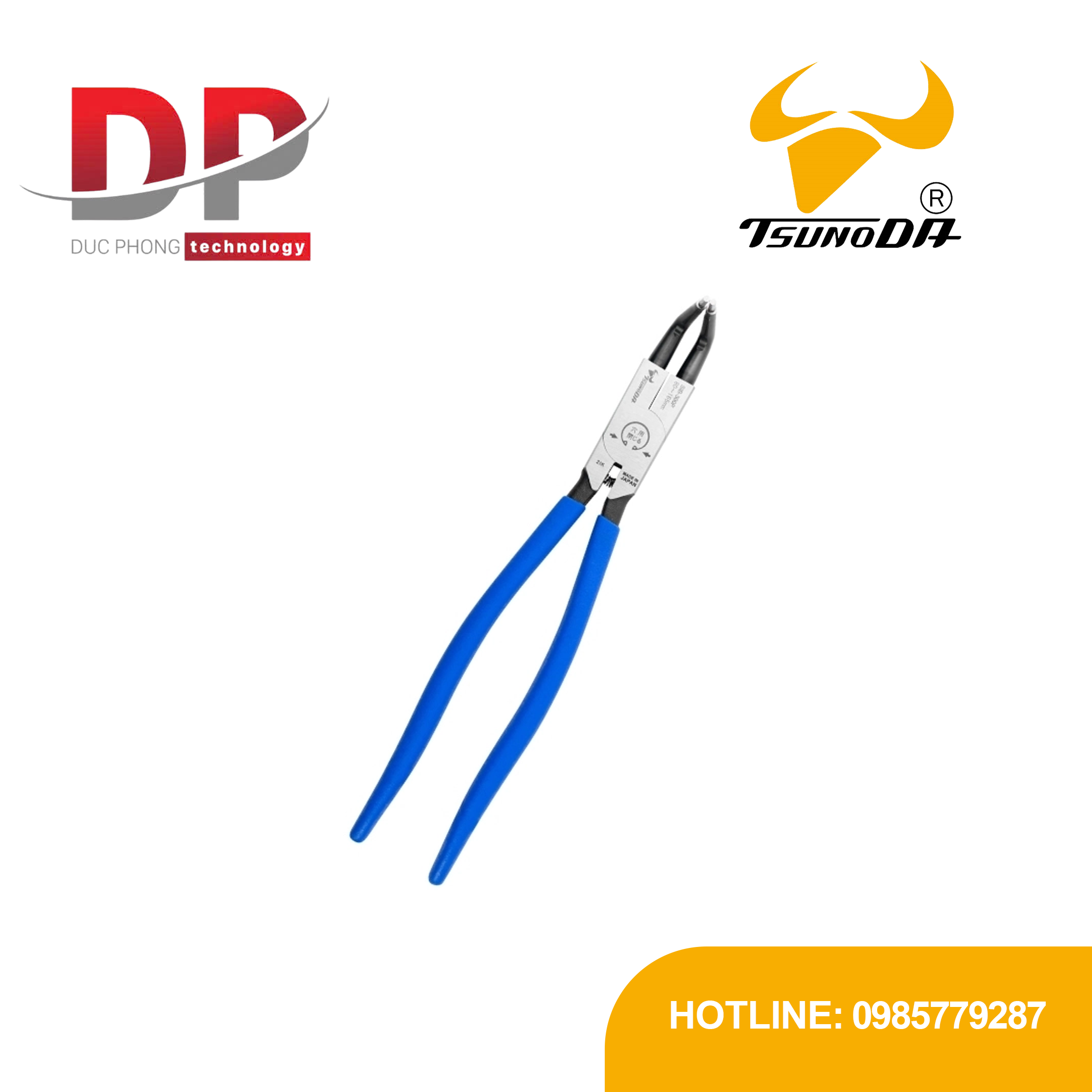 Kìm bóp phe trong mũi cong Tsunoda SIB-300P 12 inch, phi 3.0 mm