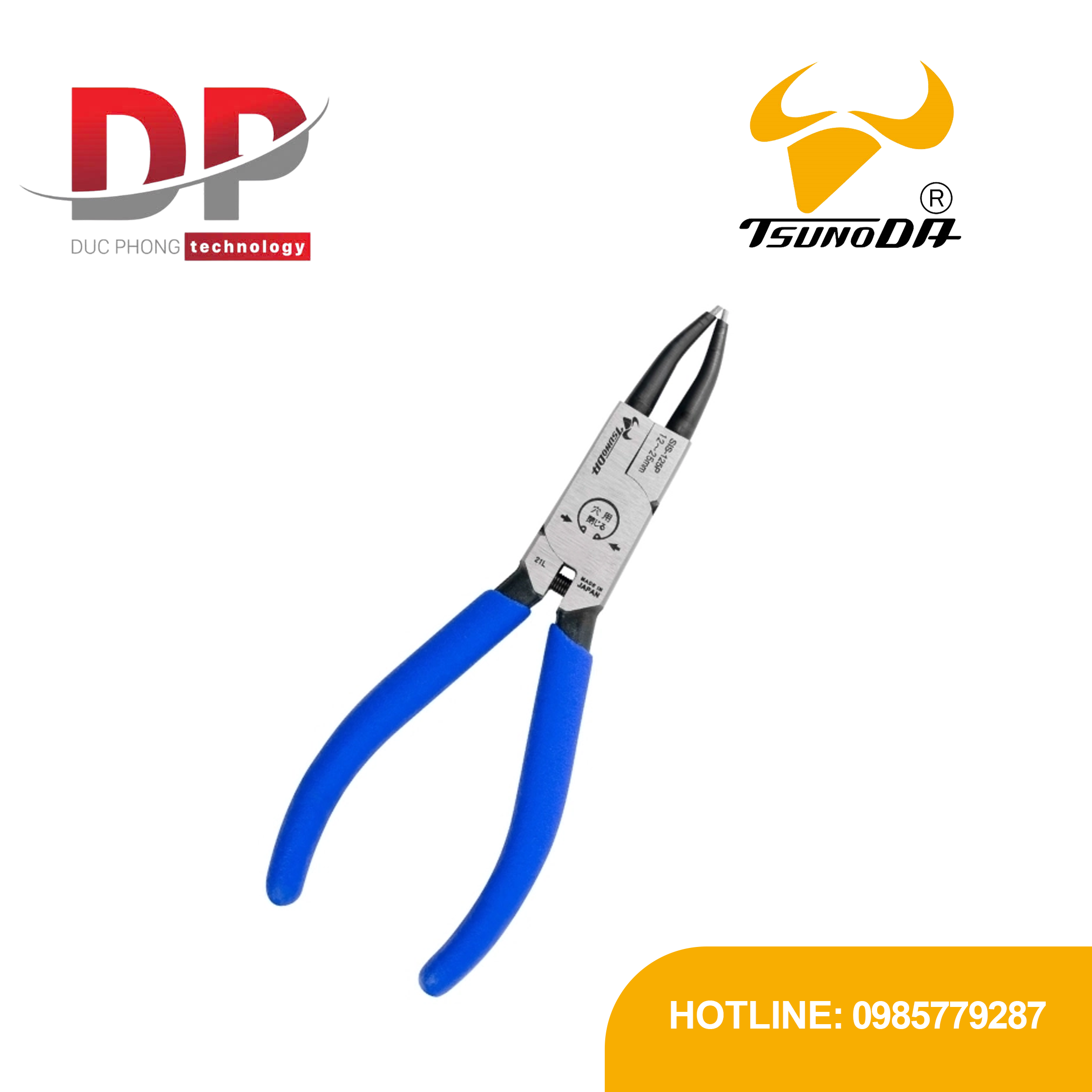 Kìm bóp phe trong mũi thẳng Tsunoda SIS-125P 5 inch, phi 1.4 mm