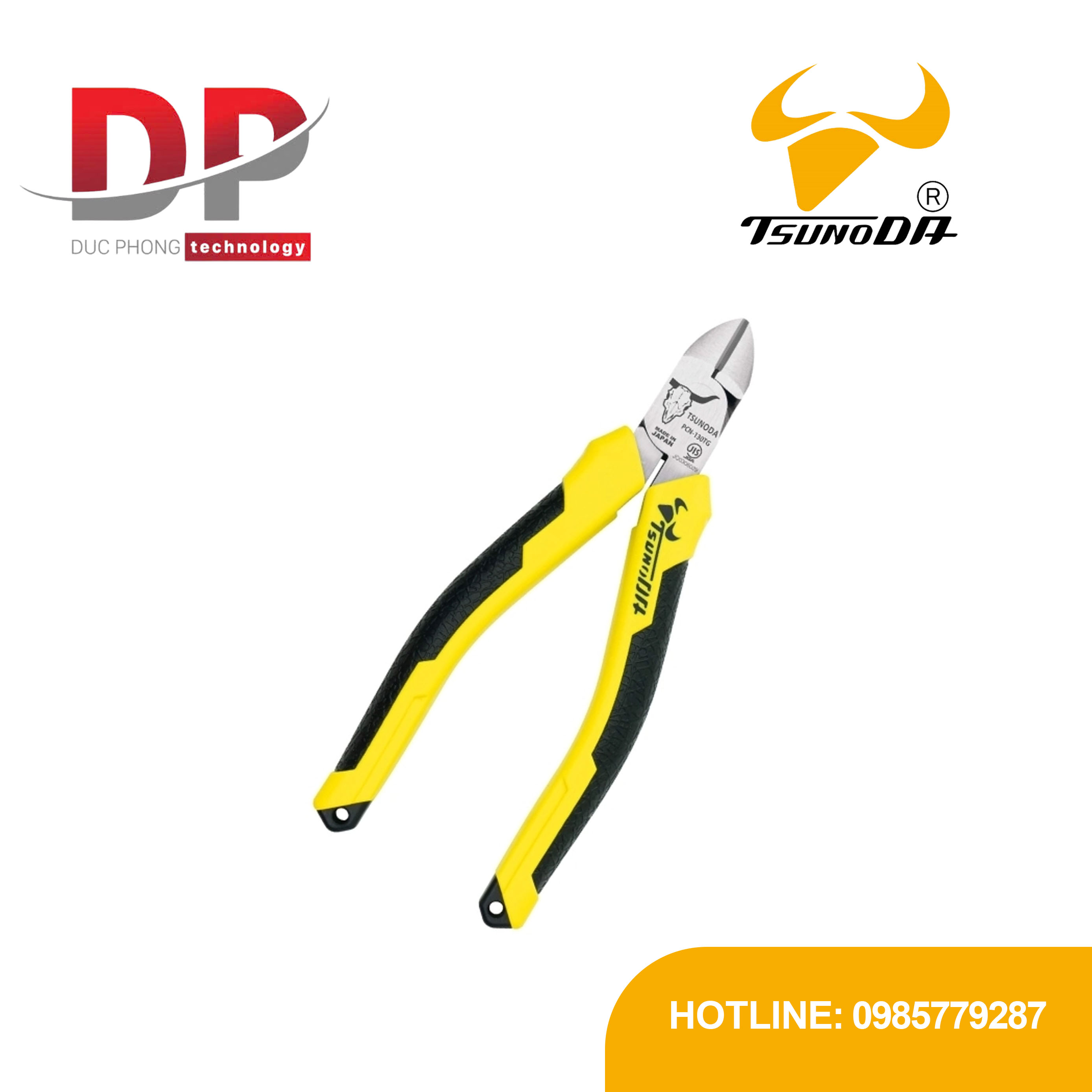 Kìm cắt cạnh cán đúc Tsunoda PCN-130TG 130mm Nhật Bản