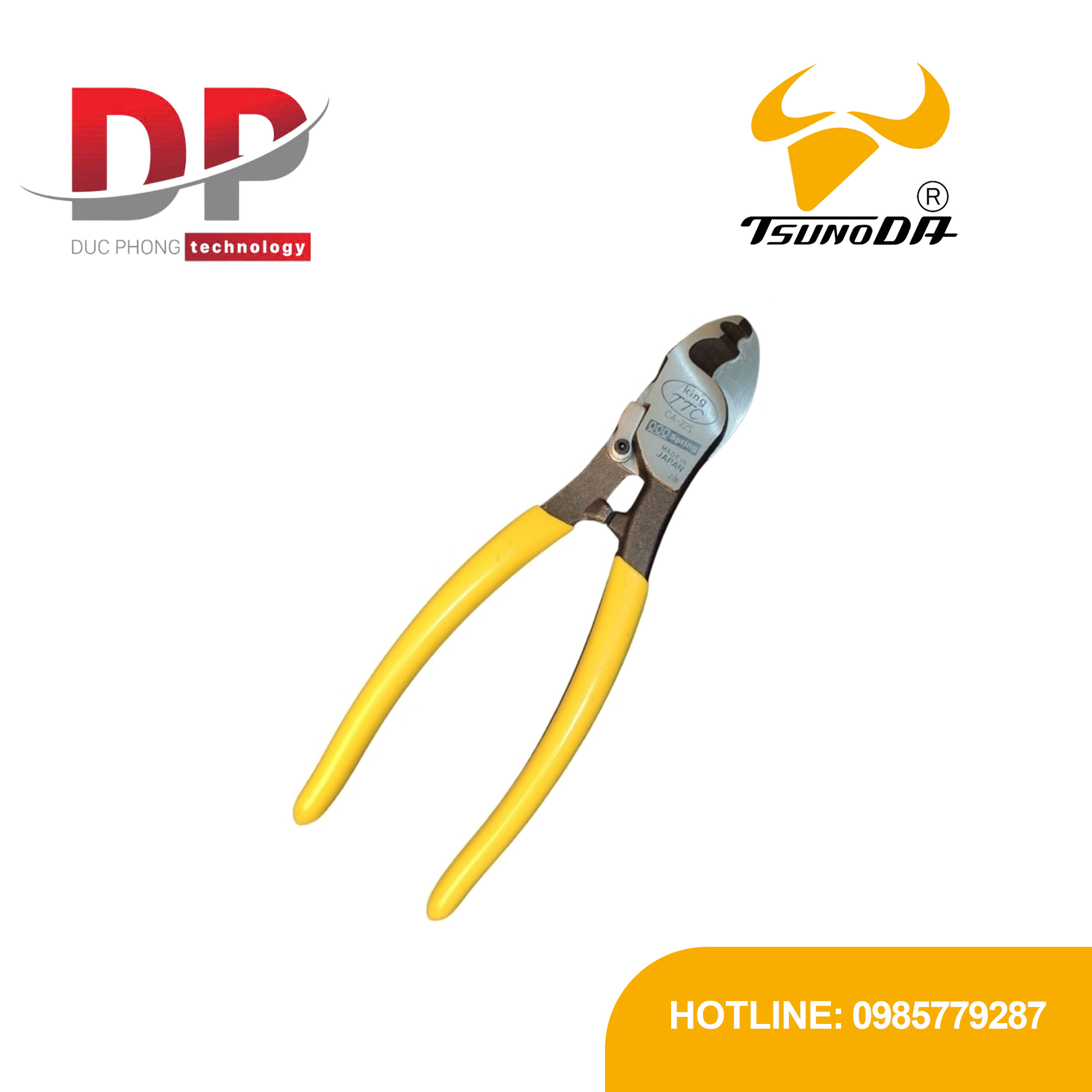 Kìm cắt cáp có lò xo Tsunoda CA-22S | Cắt cáp IV 22mm²