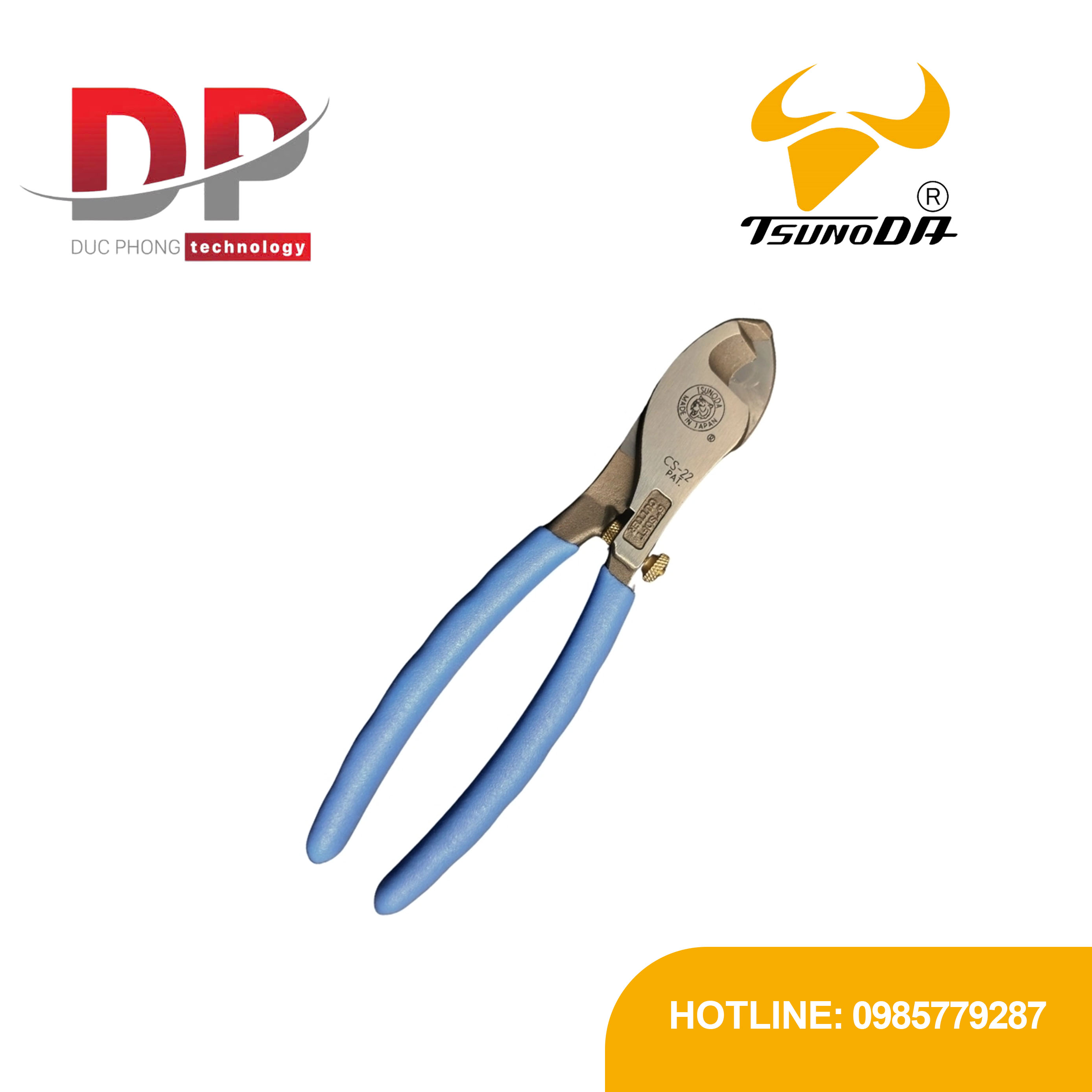 Kìm cắt cáp tuốt dây Tsunoda CS-22 150mm