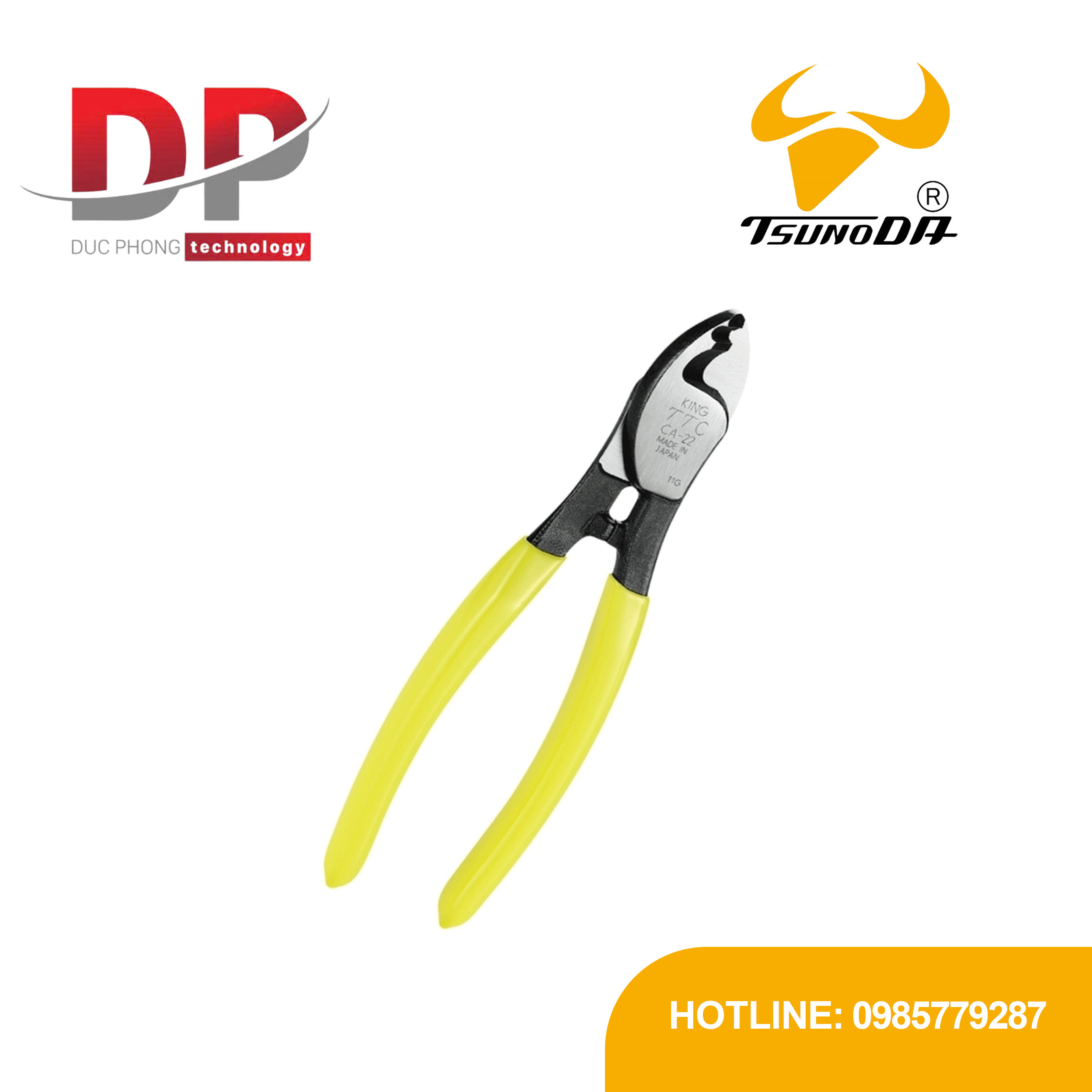 Kìm cắt cáp Tsunoda CA-22 162mm | Cắt cáp IV 22mm²