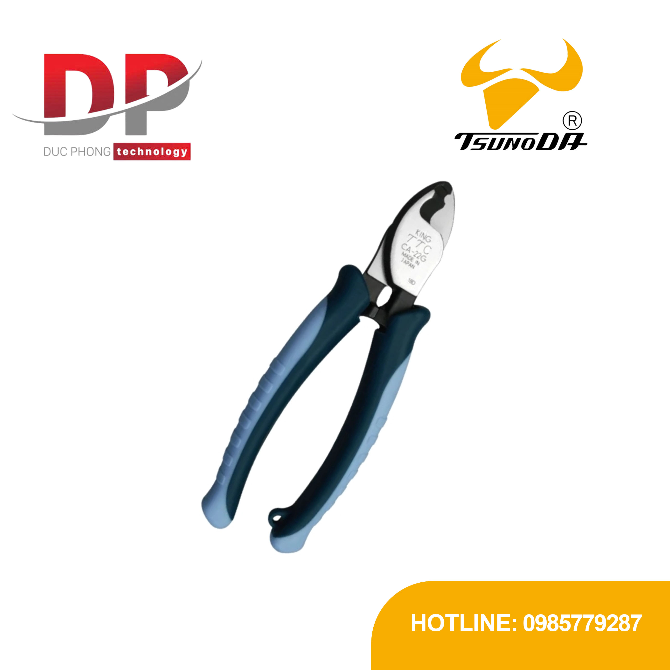 Kìm cắt cáp Tsunoda CA-22G 164mm | Cắt cáp IV 22mm²