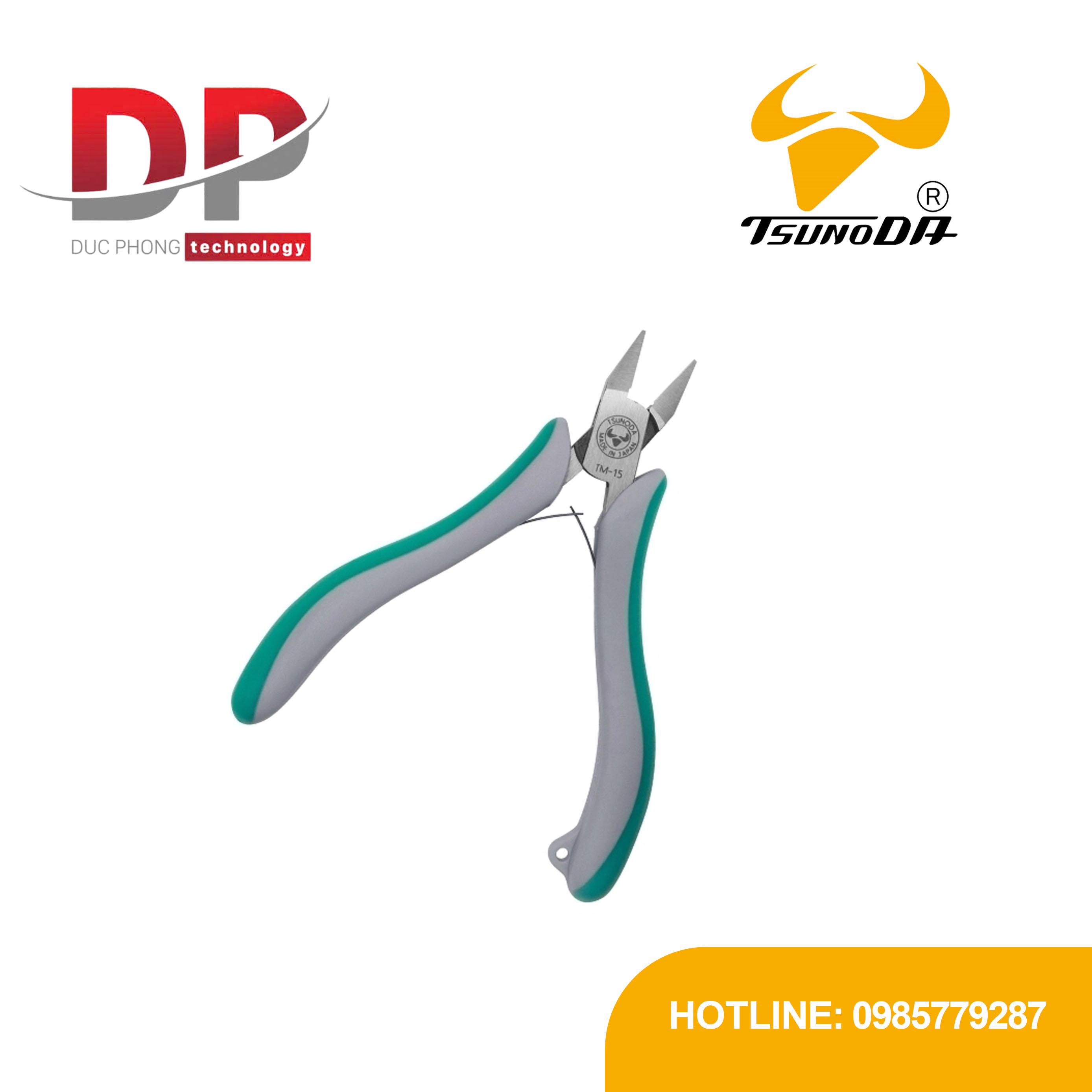 Kìm cắt chéo loại mỏng Tsunoda TM-15