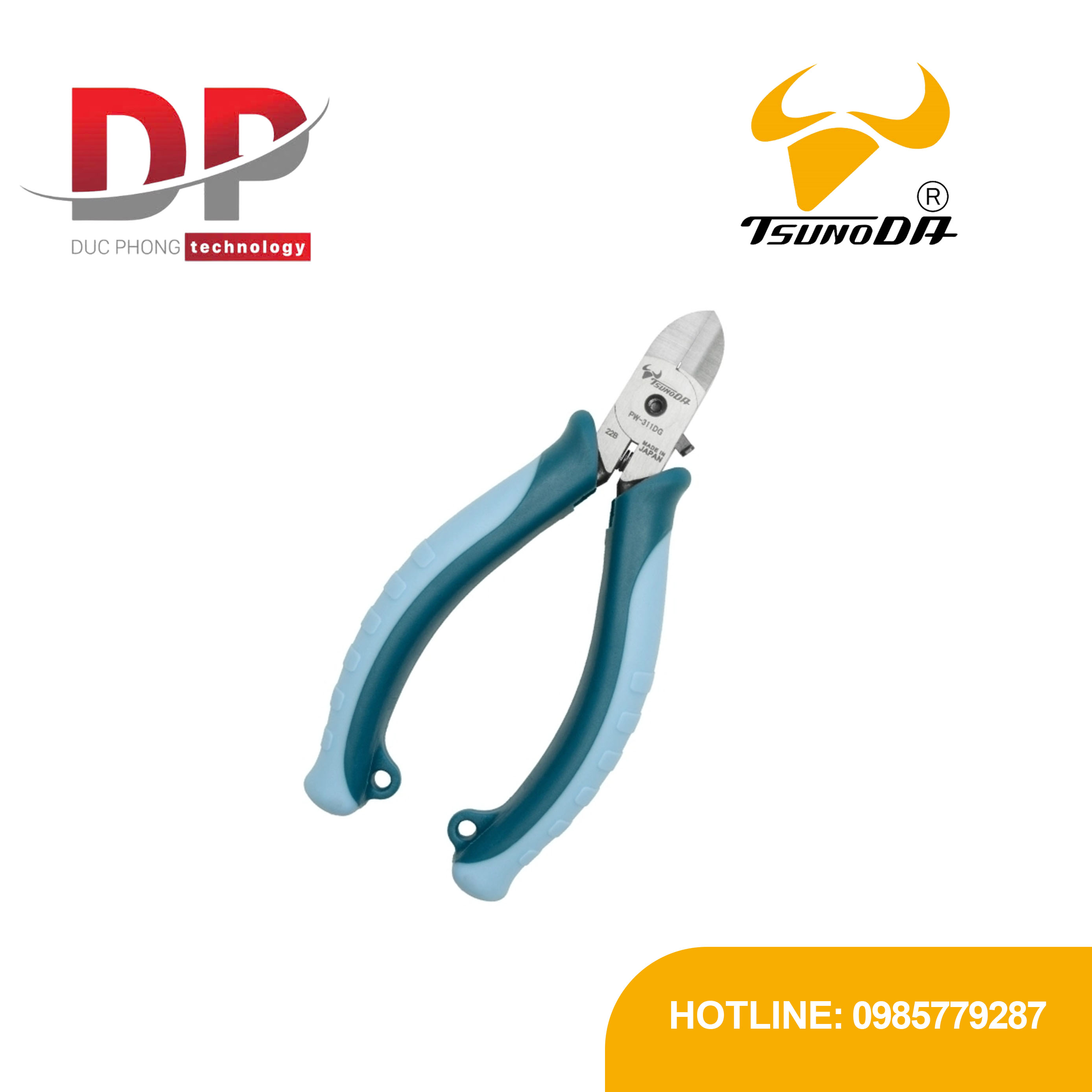 Kìm cắt chéo tiêu chuẩn Tsunoda PW-311DG 125mm