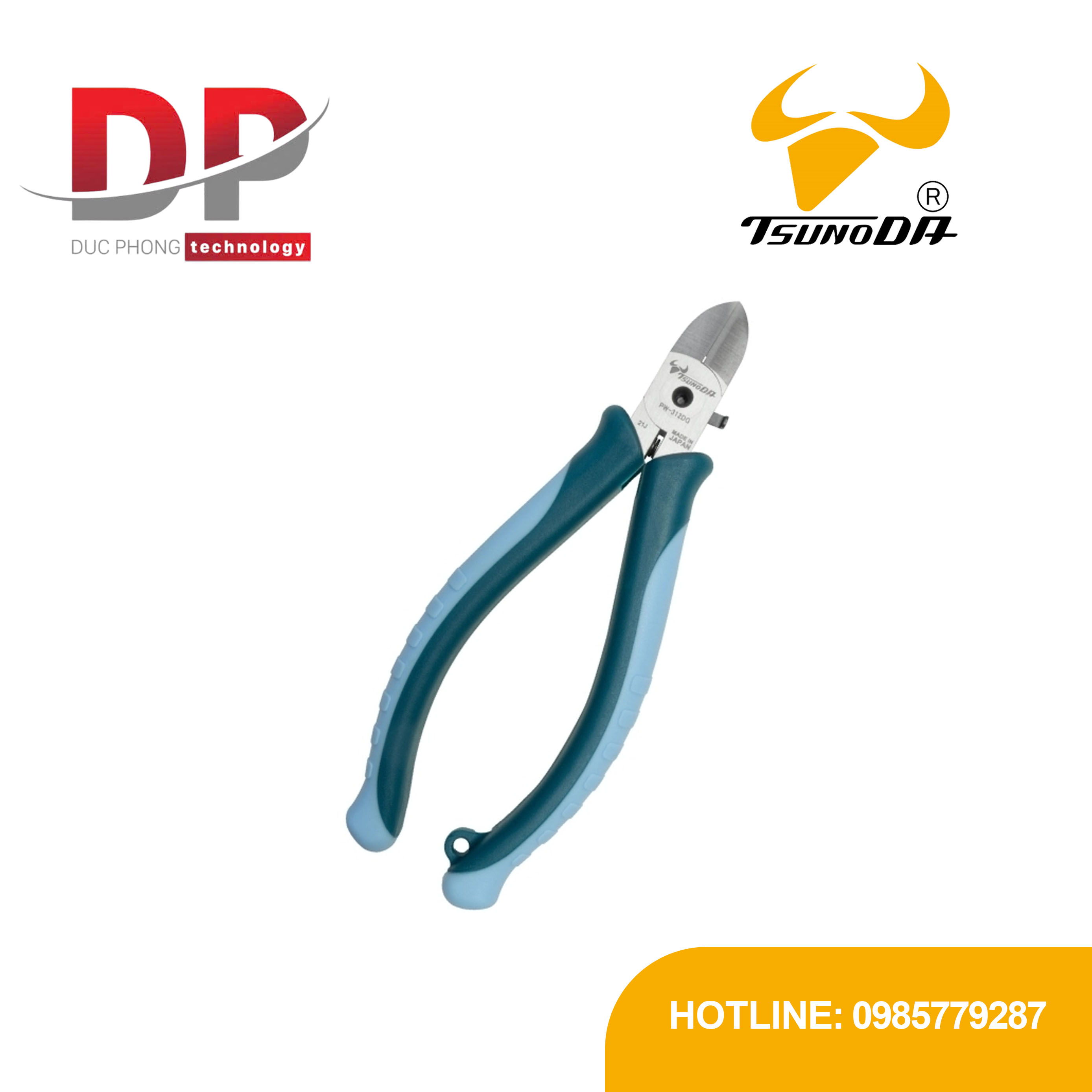 Kìm cắt chéo tiêu chuẩn Tsunoda PW-312DG 150mm