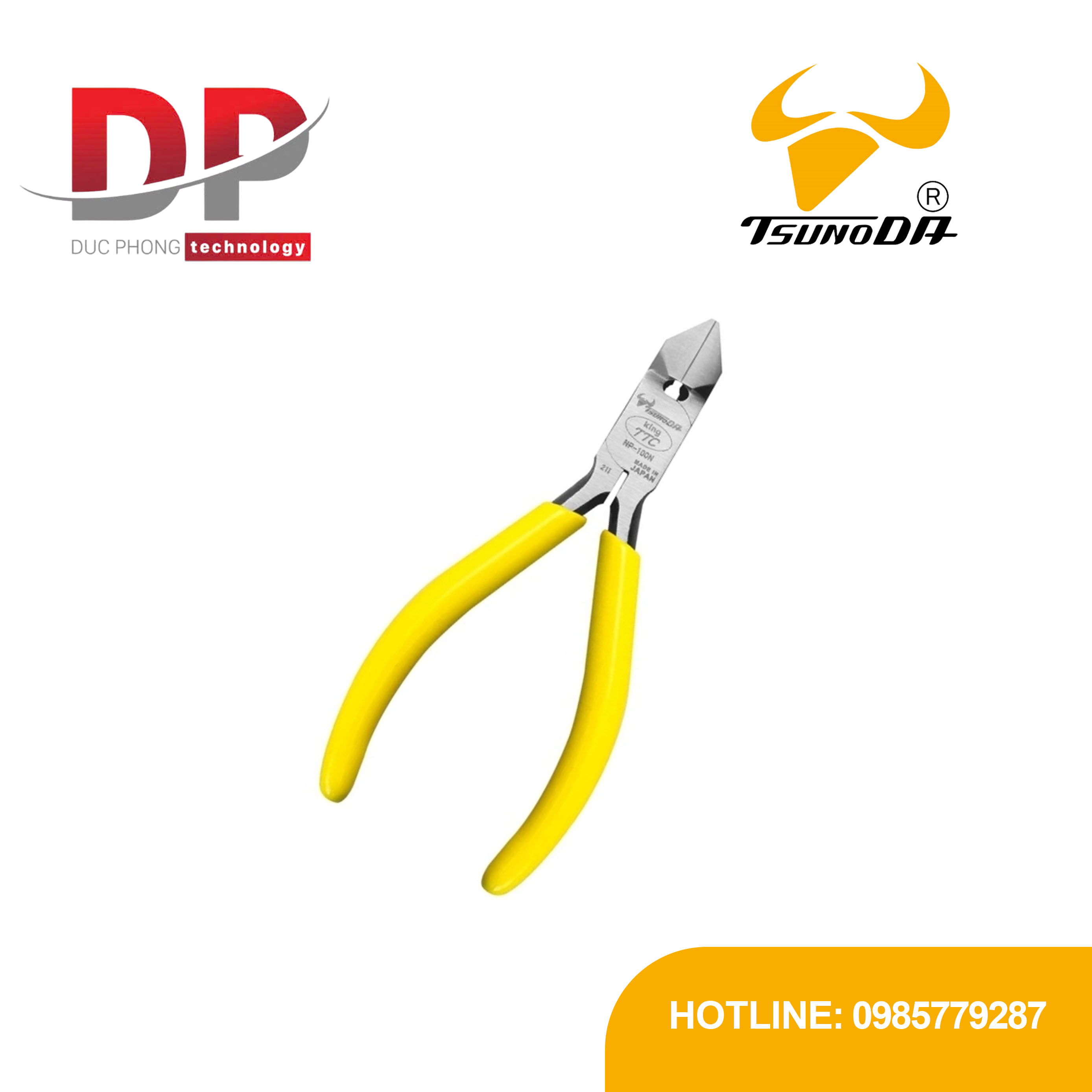 Kìm cắt chéo Tsunoda NP-100N 120mm Nhật Bản, siêu nhỏ gọn