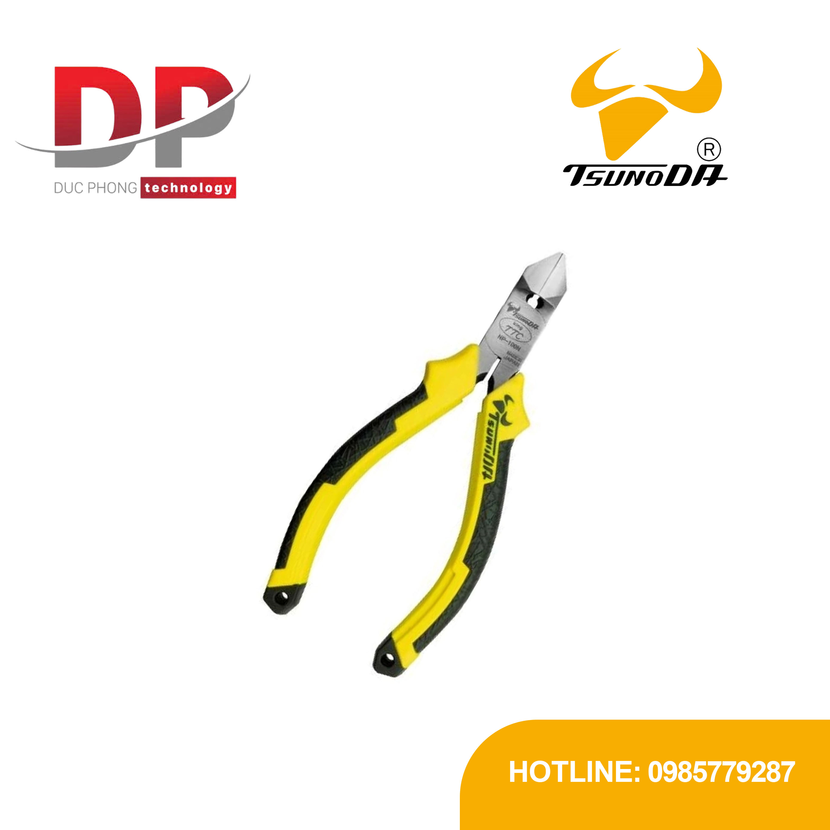 Kìm cắt chéo Tsunoda NP-100NDG 120mm Nhật Bản, siêu nhỏ gọn