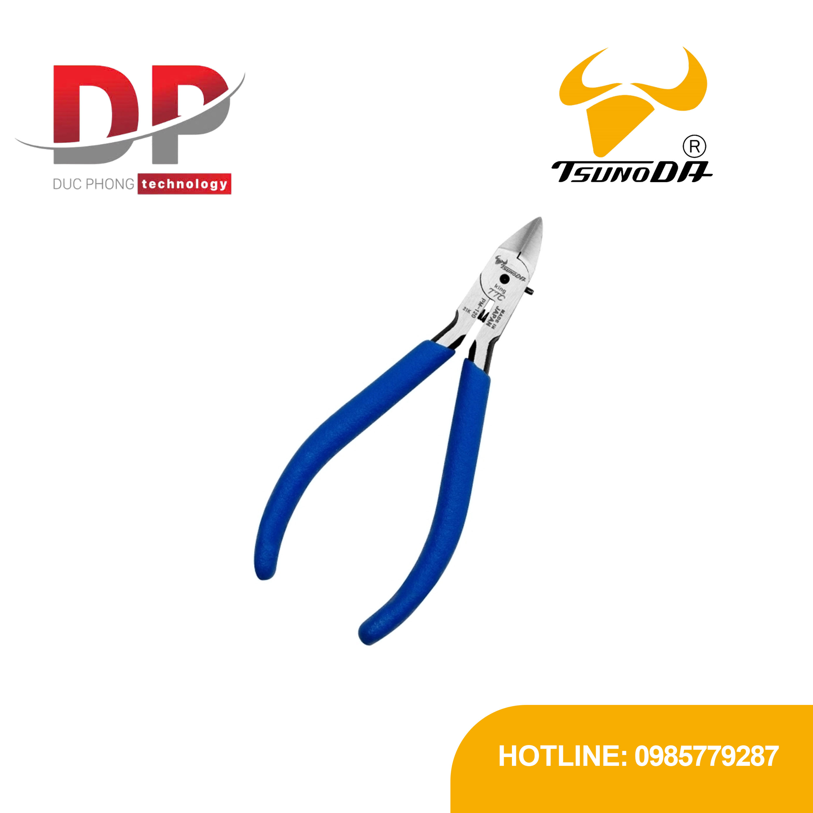 Kìm cắt chính xác lưỡi mảnh Tsunoda PM-120 120mm Nhật Bản