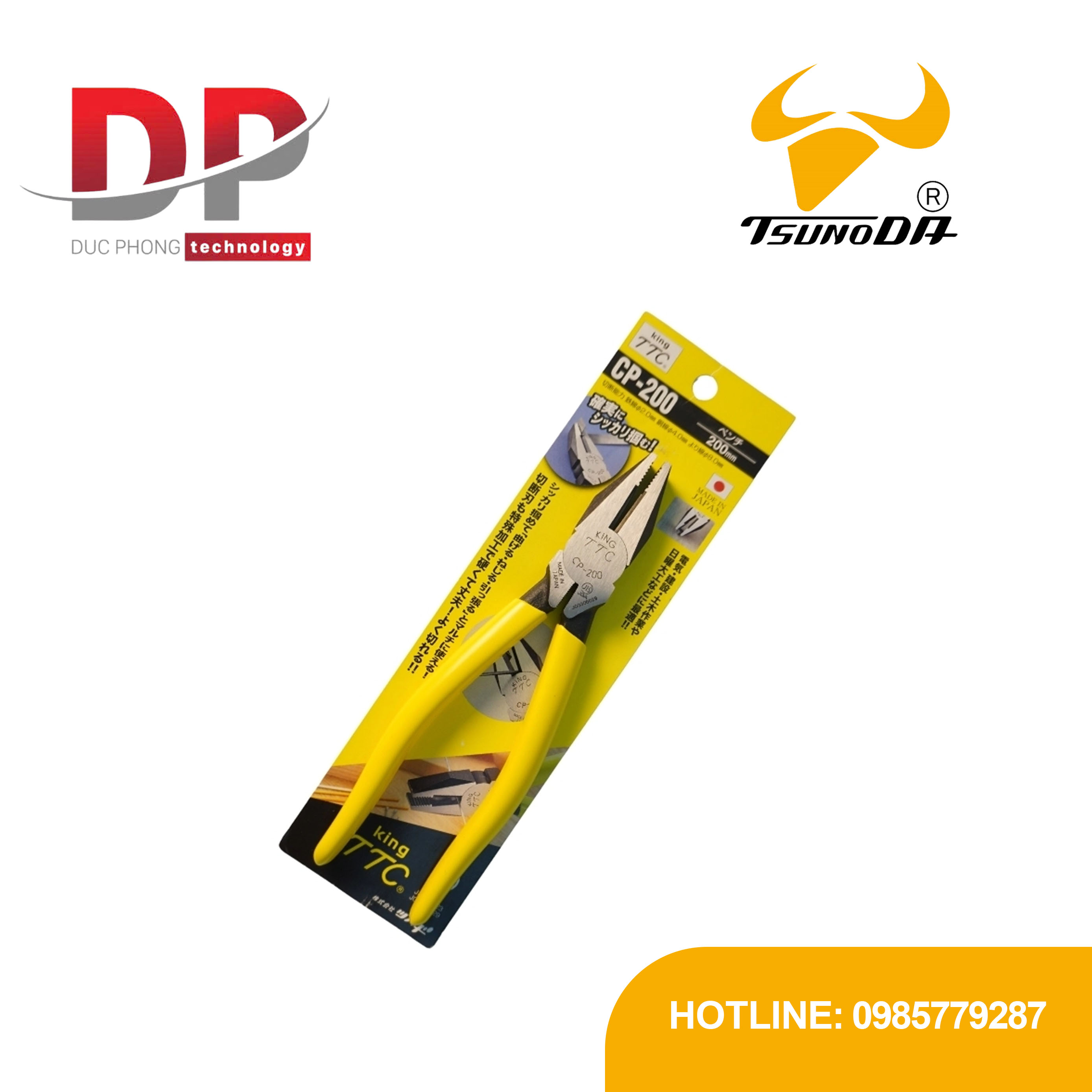 Kìm cắt đa năng 8 inch Tsunoda CP-200 | Cắt dây thép 2.6mm